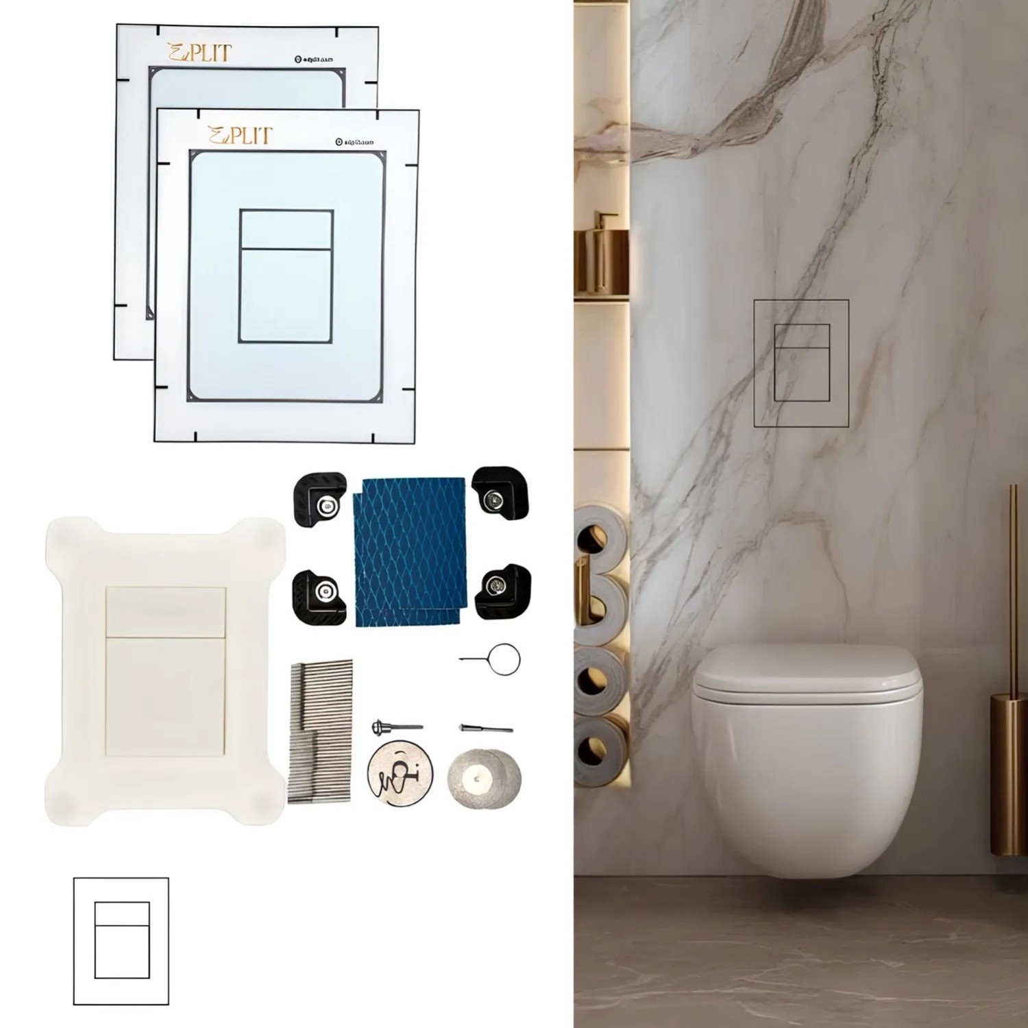 Przycisk WC ukryty biały Grohe 15x20,5x10