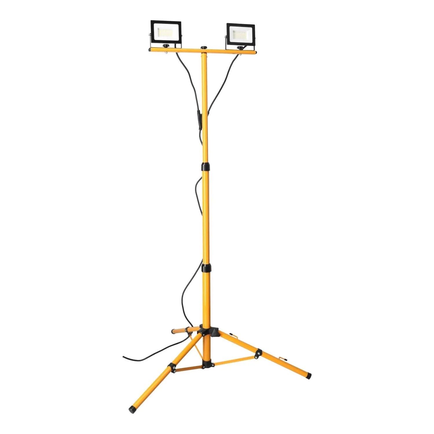 ORO Naświetlacz LED TRIPOD na statywie 2x30W 4000K 2x2310lm IP65 żółty