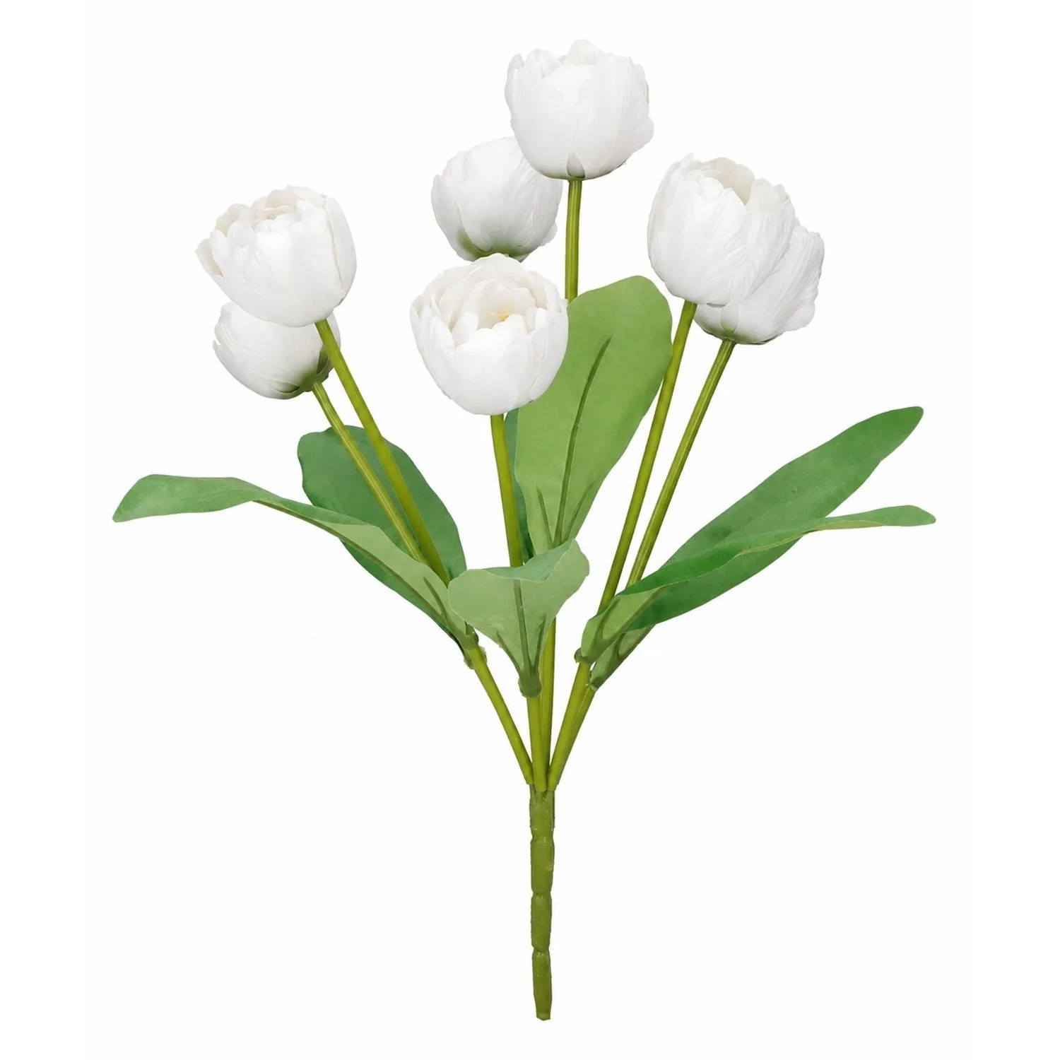 Sztuczne bukiet tulipan biały - 41 cm