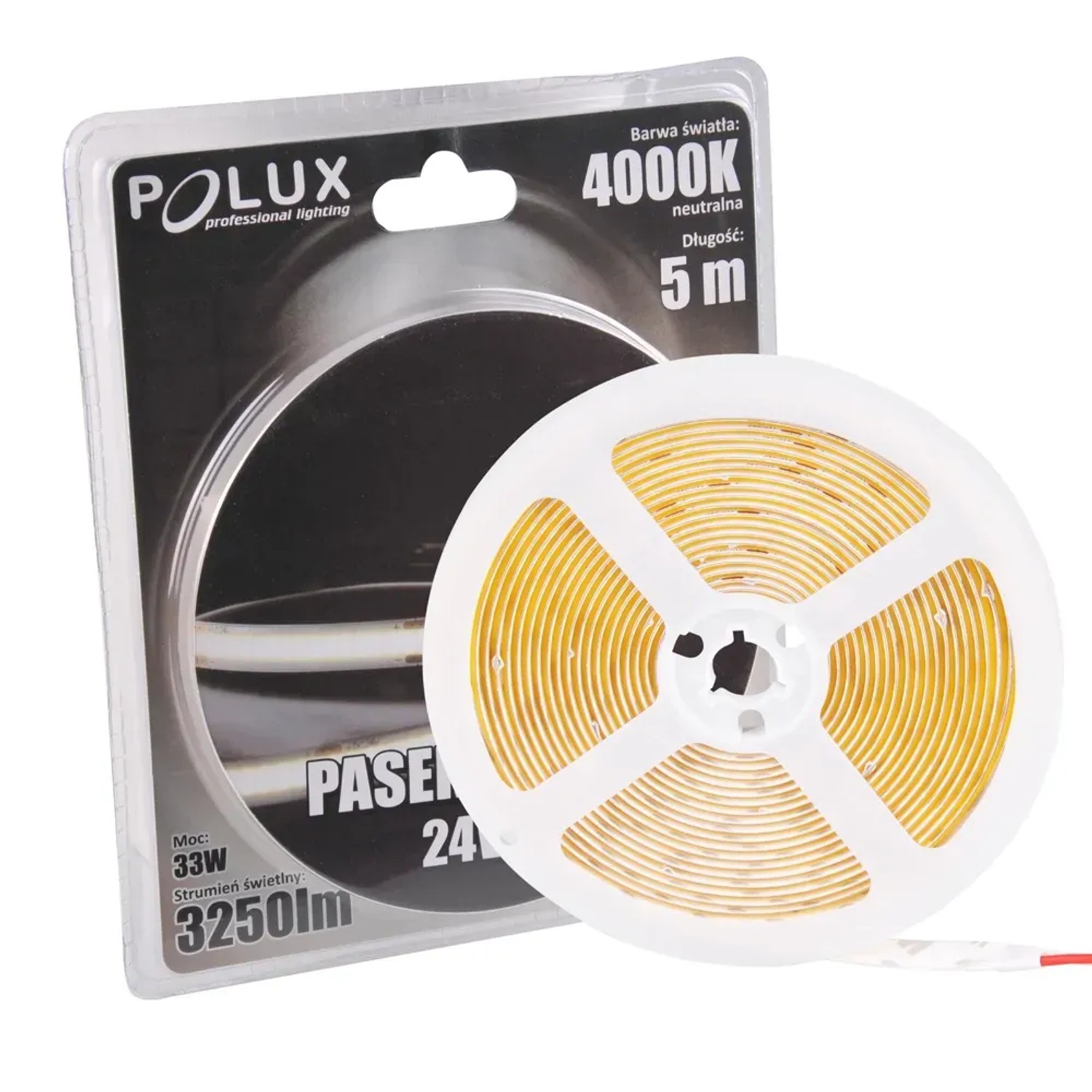 Polux Taśma LED COB 5m 33W 3250lm 4000K