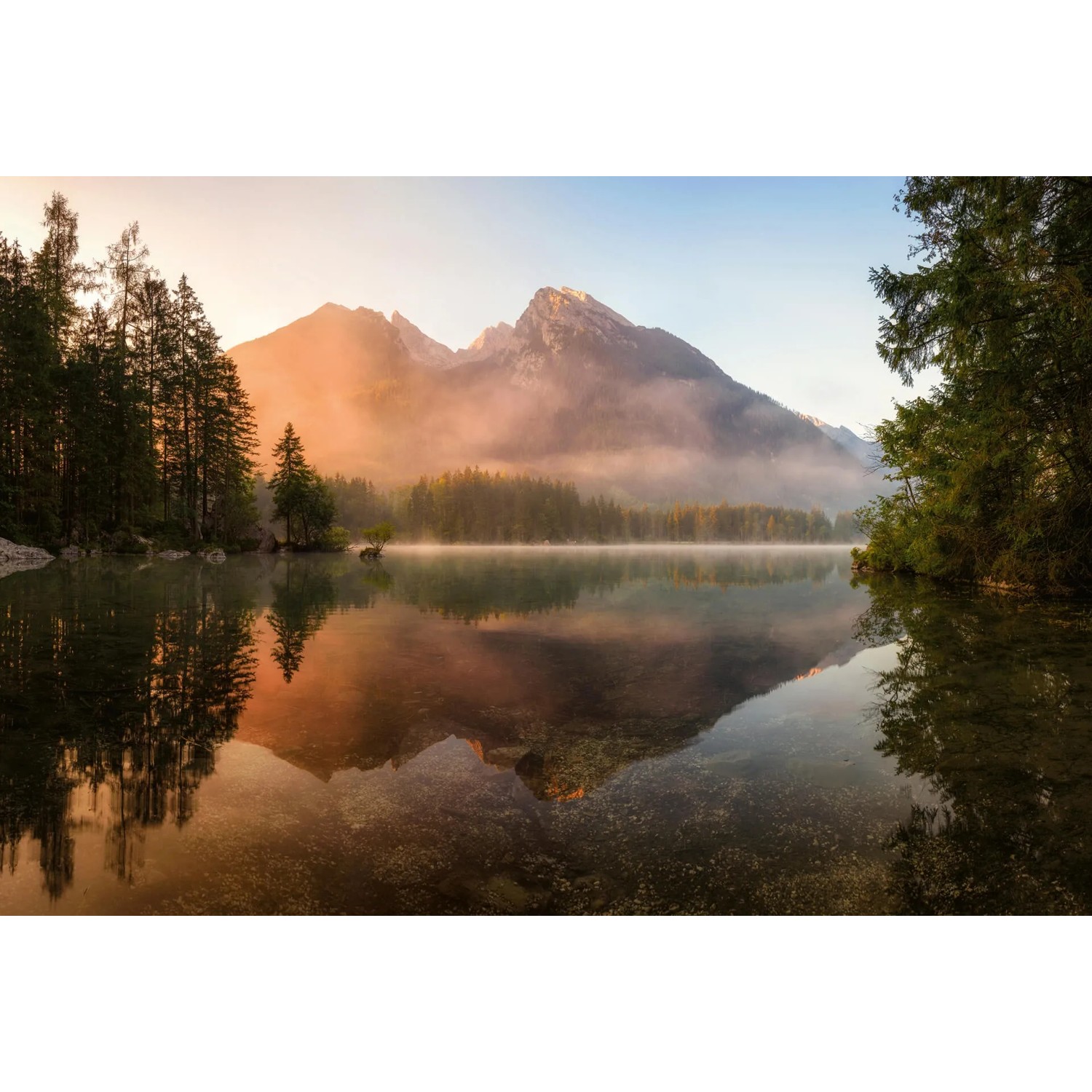 Fototapeta Mountain Lake Stage 384x260 cm