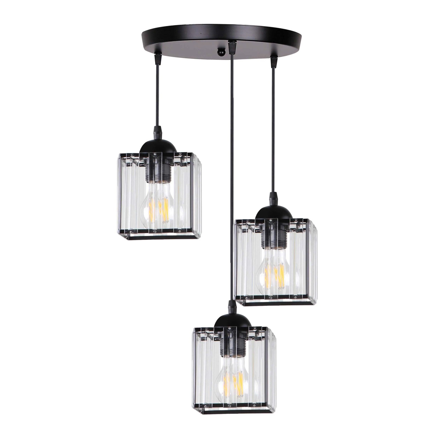 Candellux Lampa wisząca SIGLA 3xE27 40W śr. 35 cm czarna