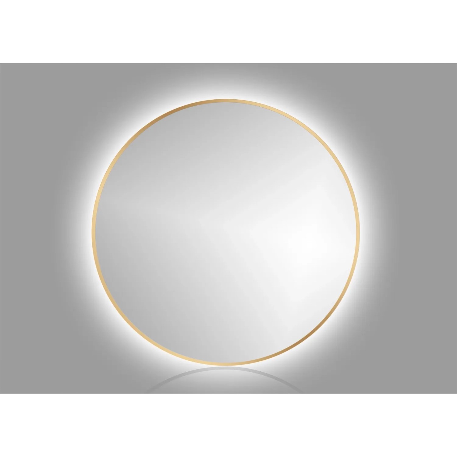 Lustro z LED Round Line Cosmetic złota rama 100