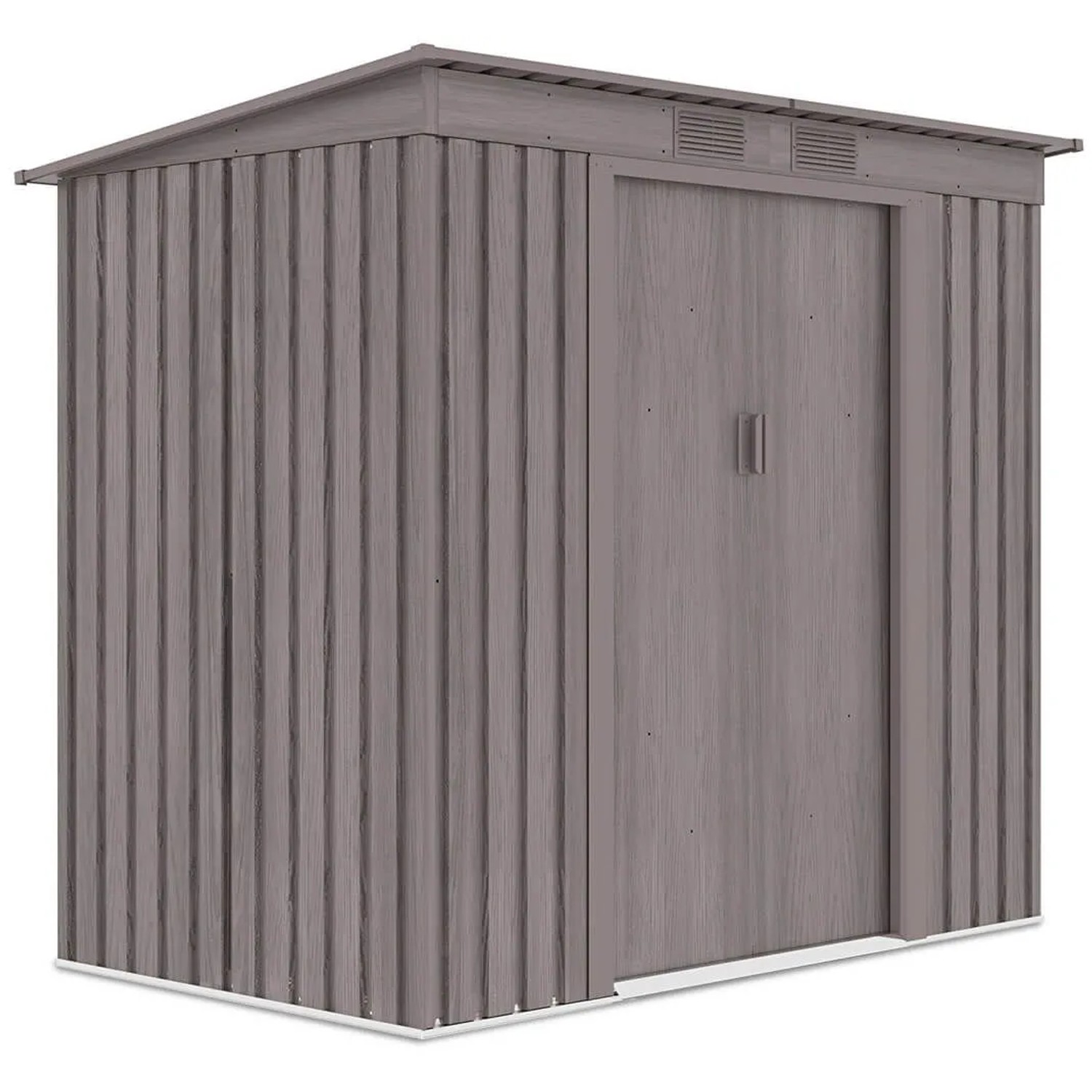 Domek ogrodowy metalowy Oregon Light Wood - 201x121 cm, wys. 176 cm