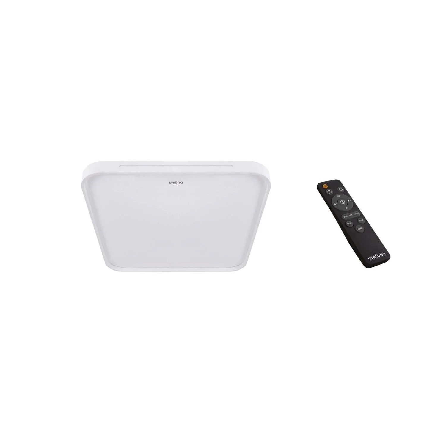 Struhm Plafon kwadratowy z pilotem WENA LED D 24W CCT 2250lm IP44 34x34cm biały