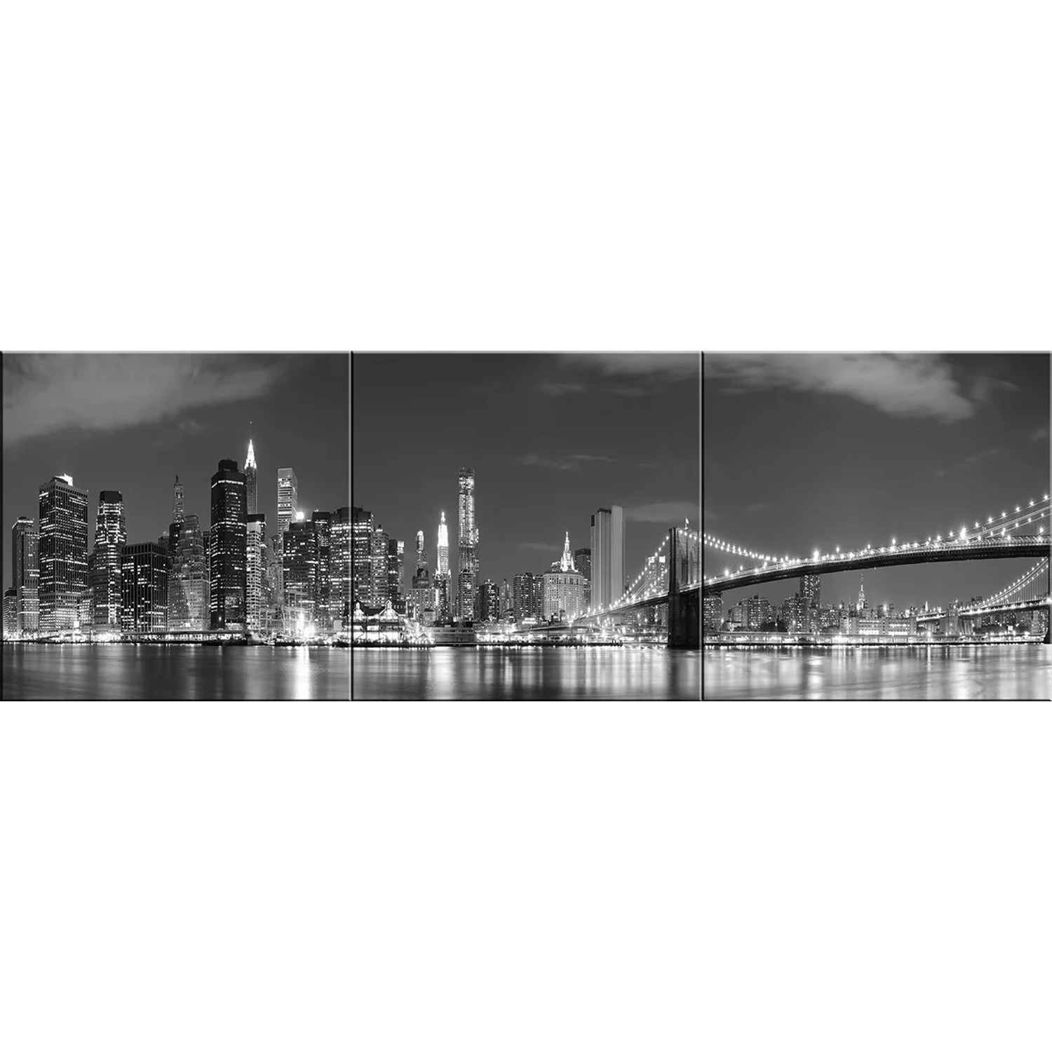 Alfa-Cer Panel szklany hartowany City 1 New York 3-elementowy 60 x 180 cm