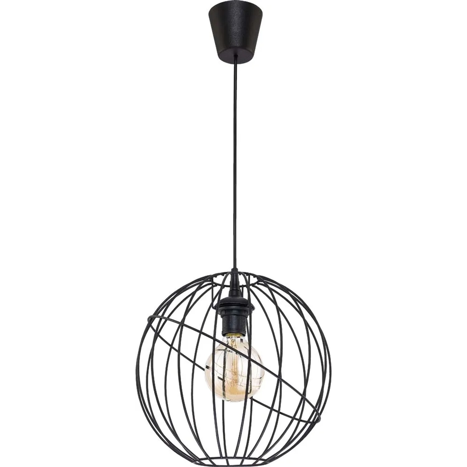 TK Lighting Lampa sufitowa Orbita 1x60W E27 czarna