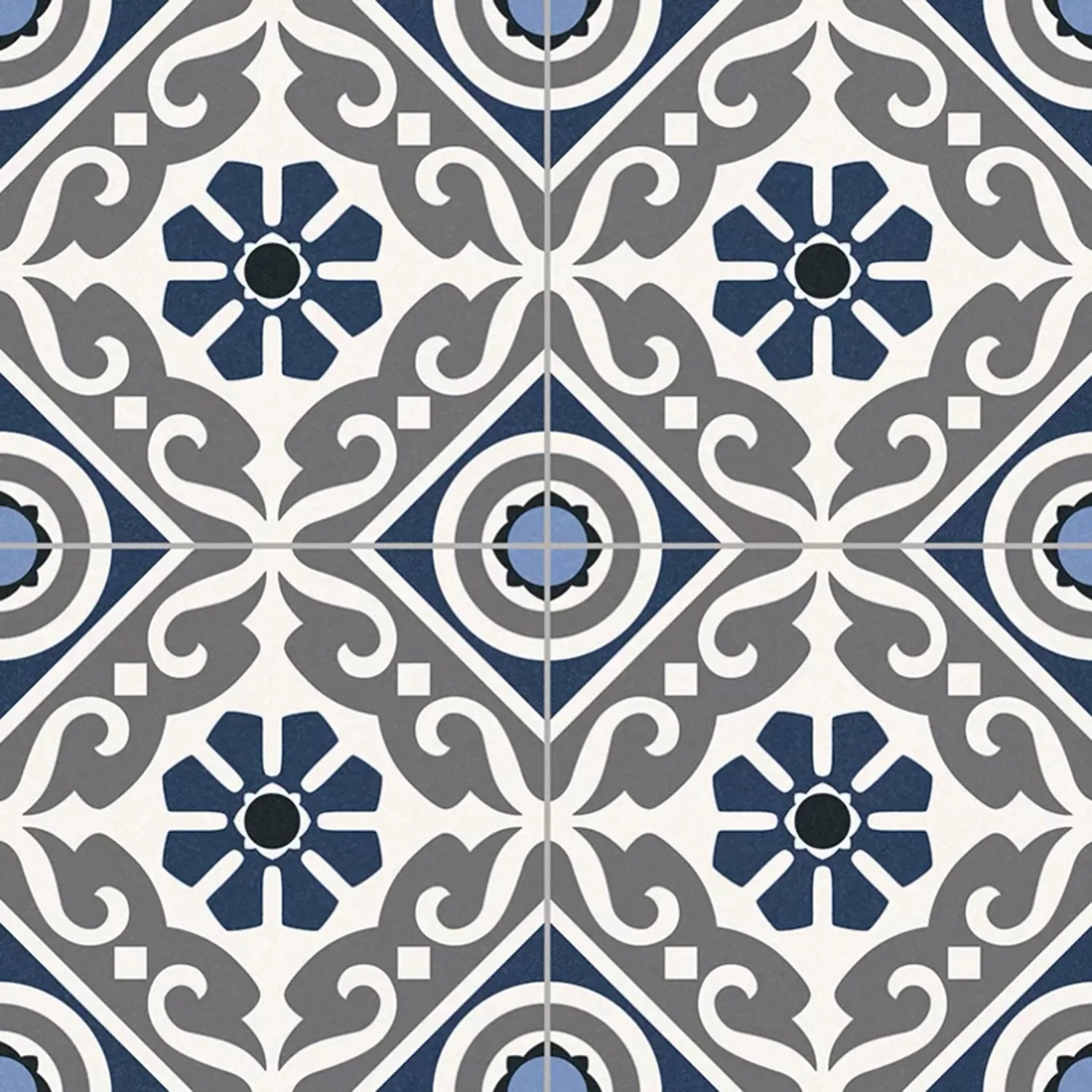 Gres szkliwiony Musa Blue patchwork 33,15 x 33,15 cm
