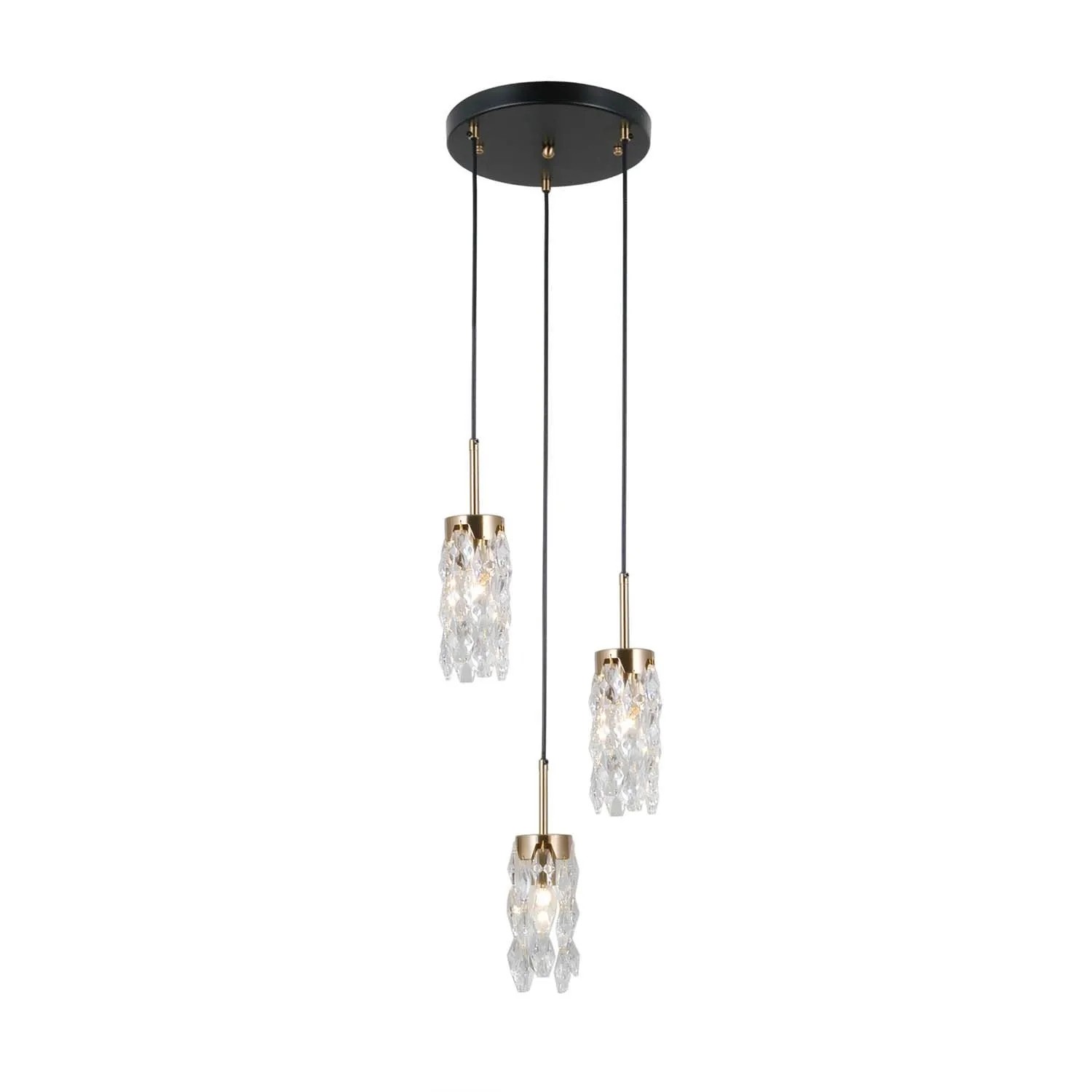 Italux Lampa wisząca ZORTA 3xE14 40W mosiądz