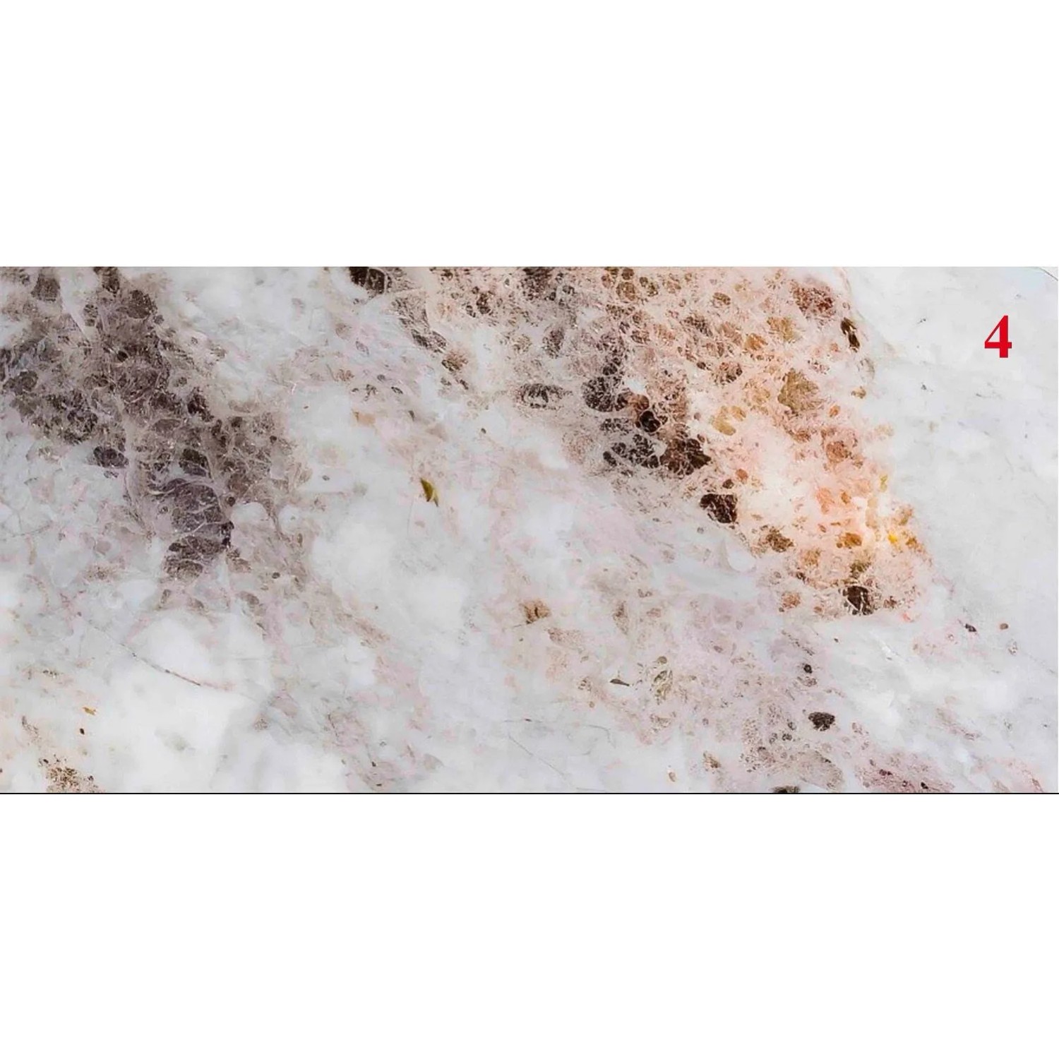 Panel szklany Marble mirror silver 4 elementy 60 x 120 cm