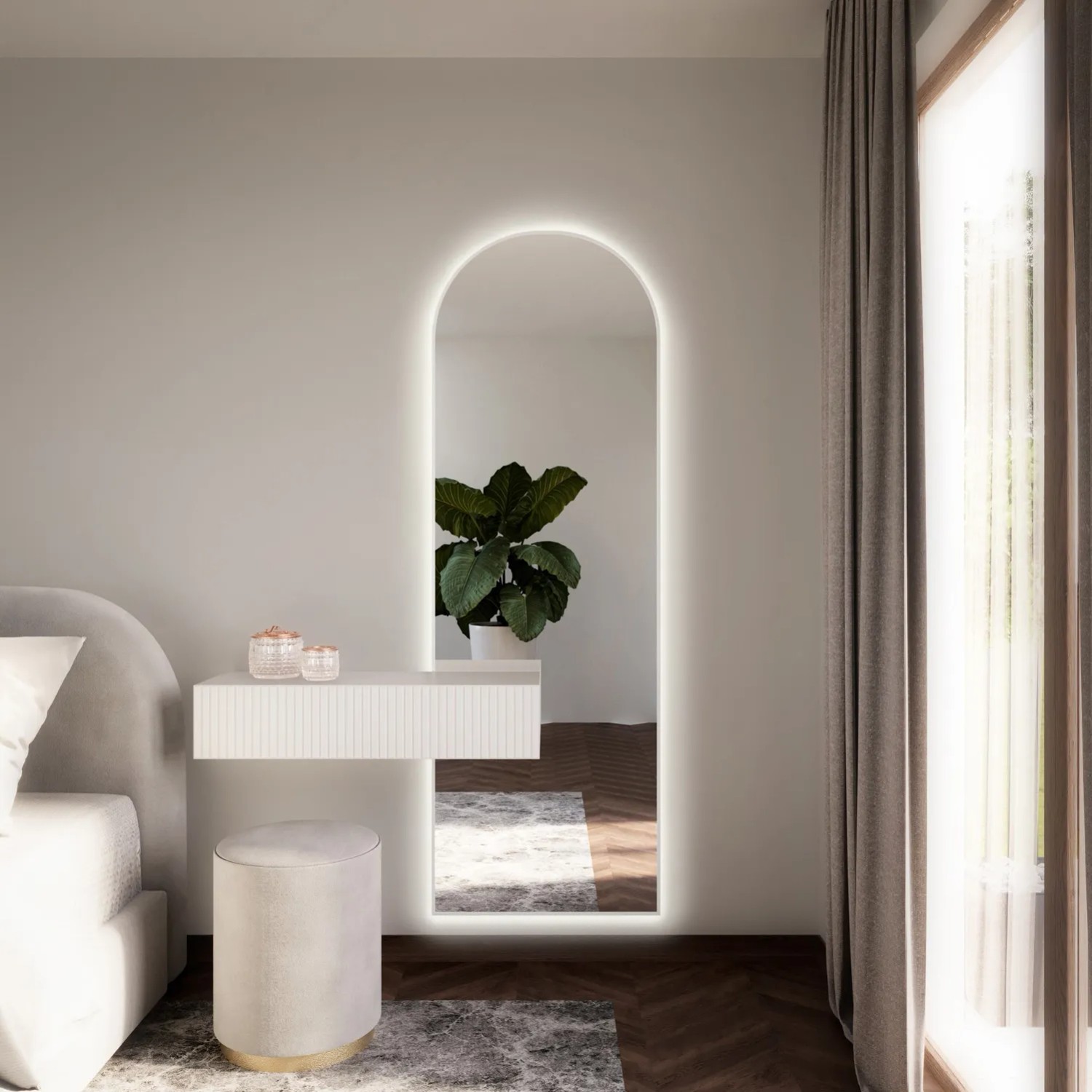 Lustro LED Pastille Cut Białe Neutralne 60x40