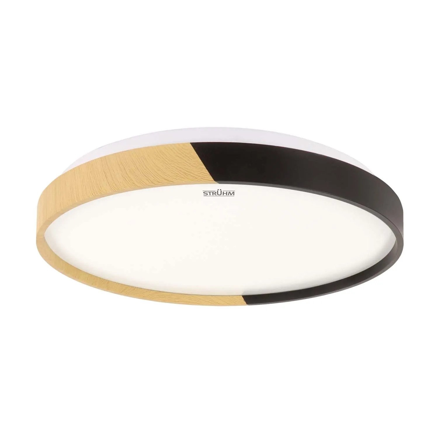 Struhm Plafon okrągły FARNA LED C 48W 4100K 3680lm IP44 śr. 48cm dąb/czarny