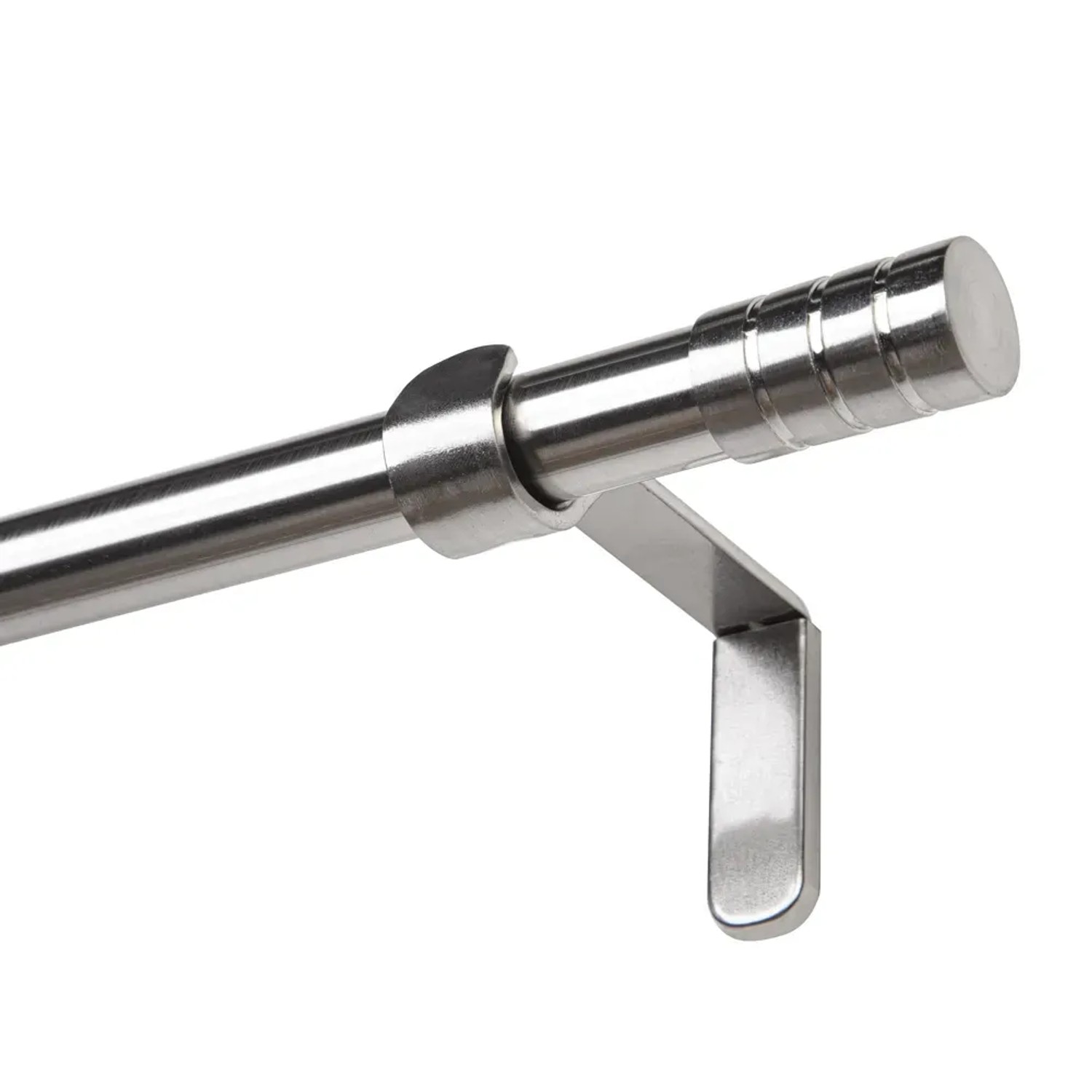 Karnisz VERDI pojedynczy 19 mm efekt stali 200 cm