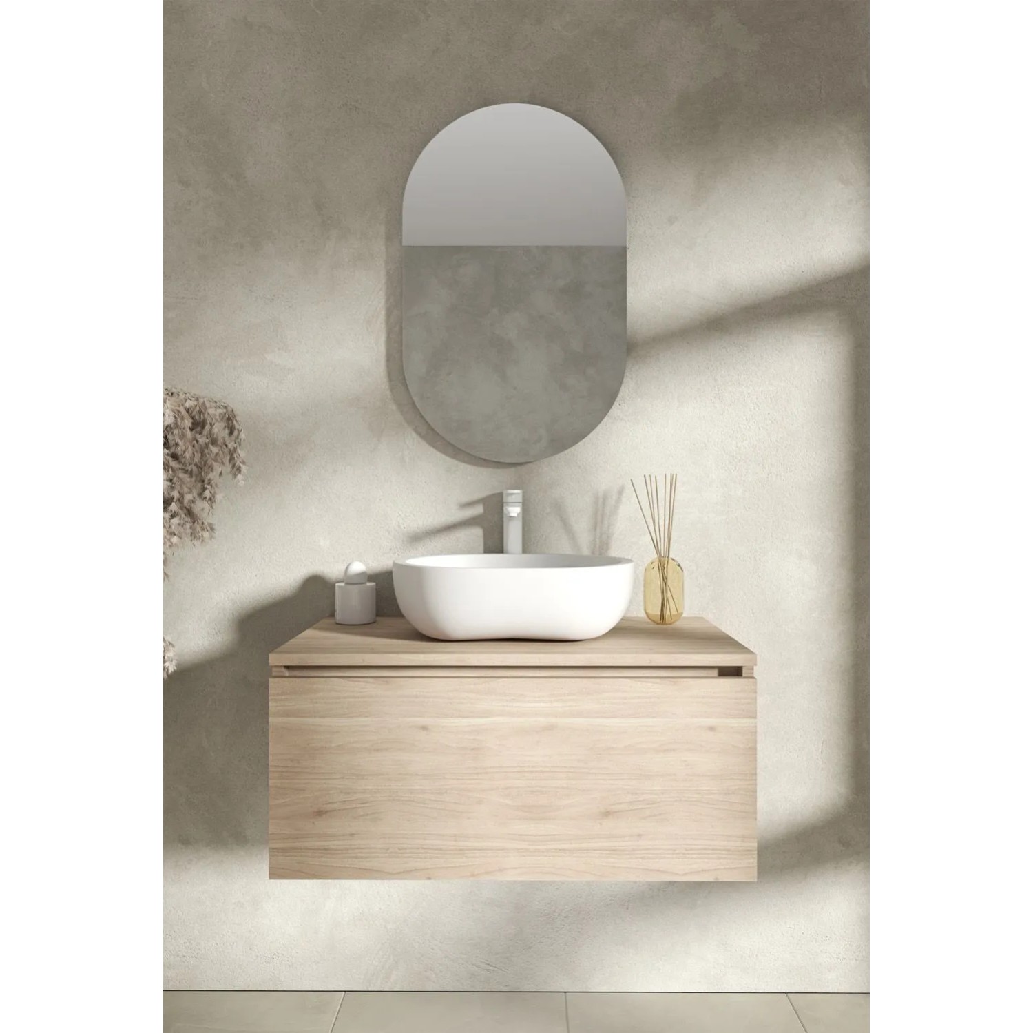 Lustro Laguna Czarne 50x80cm