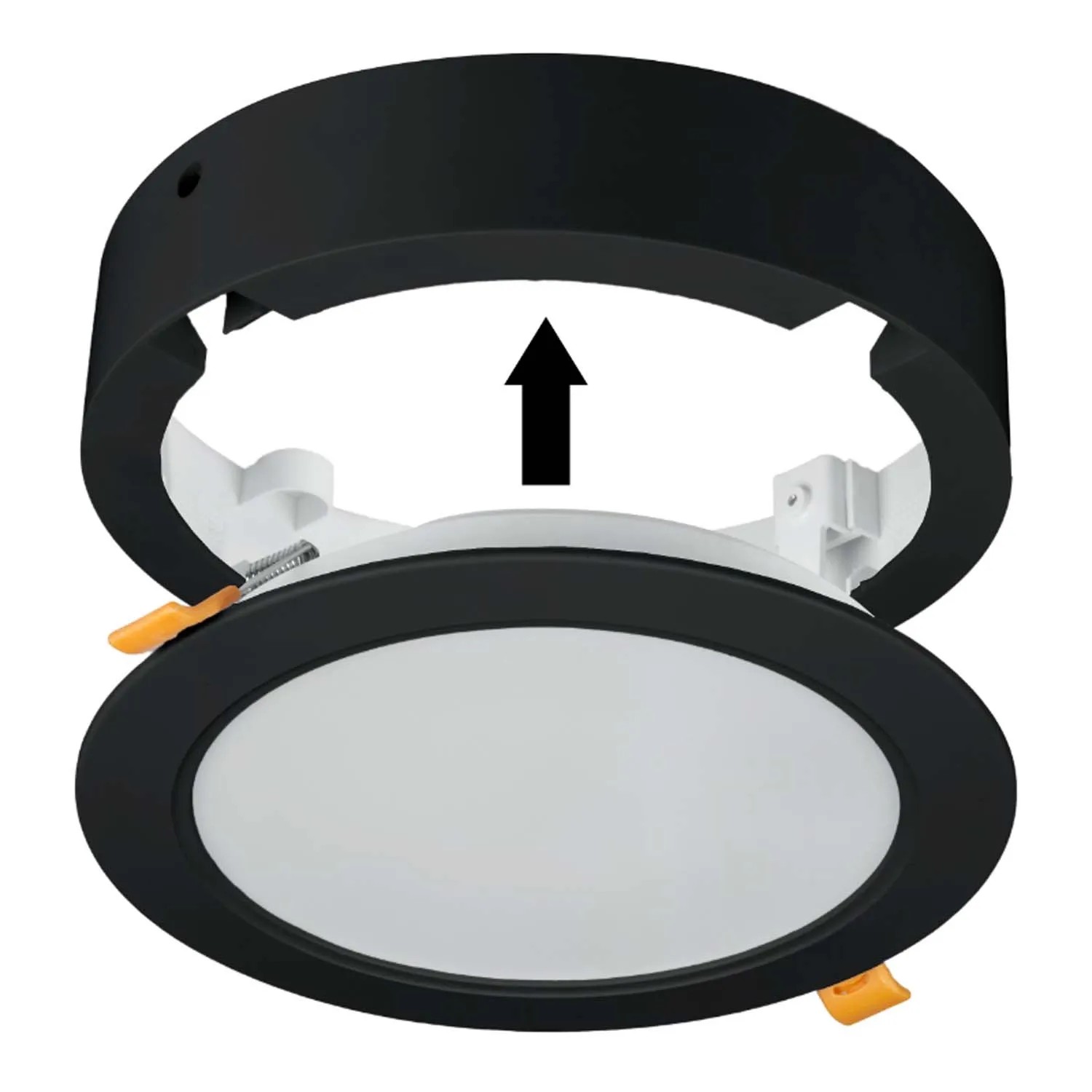 DPM Plafon LED 2w1 18W 3000-4000-6500K 1900lm IP54 śr. 17 cm czarny