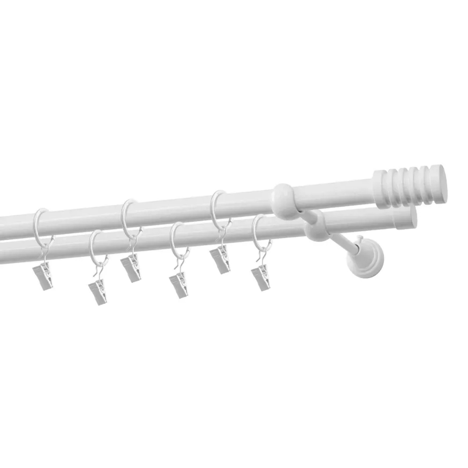 Karnisz PORTO podwójny 19 mm biały 200 cm
