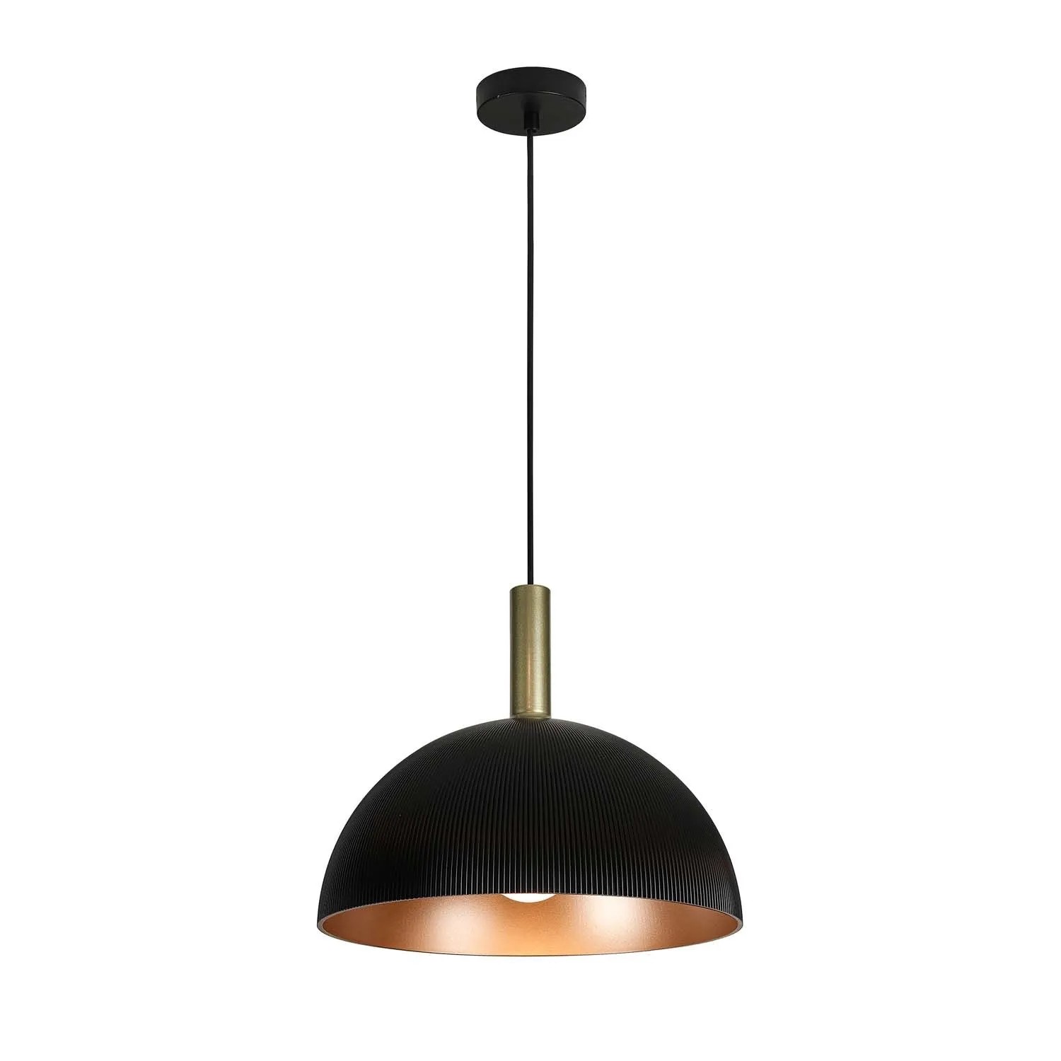 Italux Lampa wisząca LANTA 1xE27 60W czarno-złota