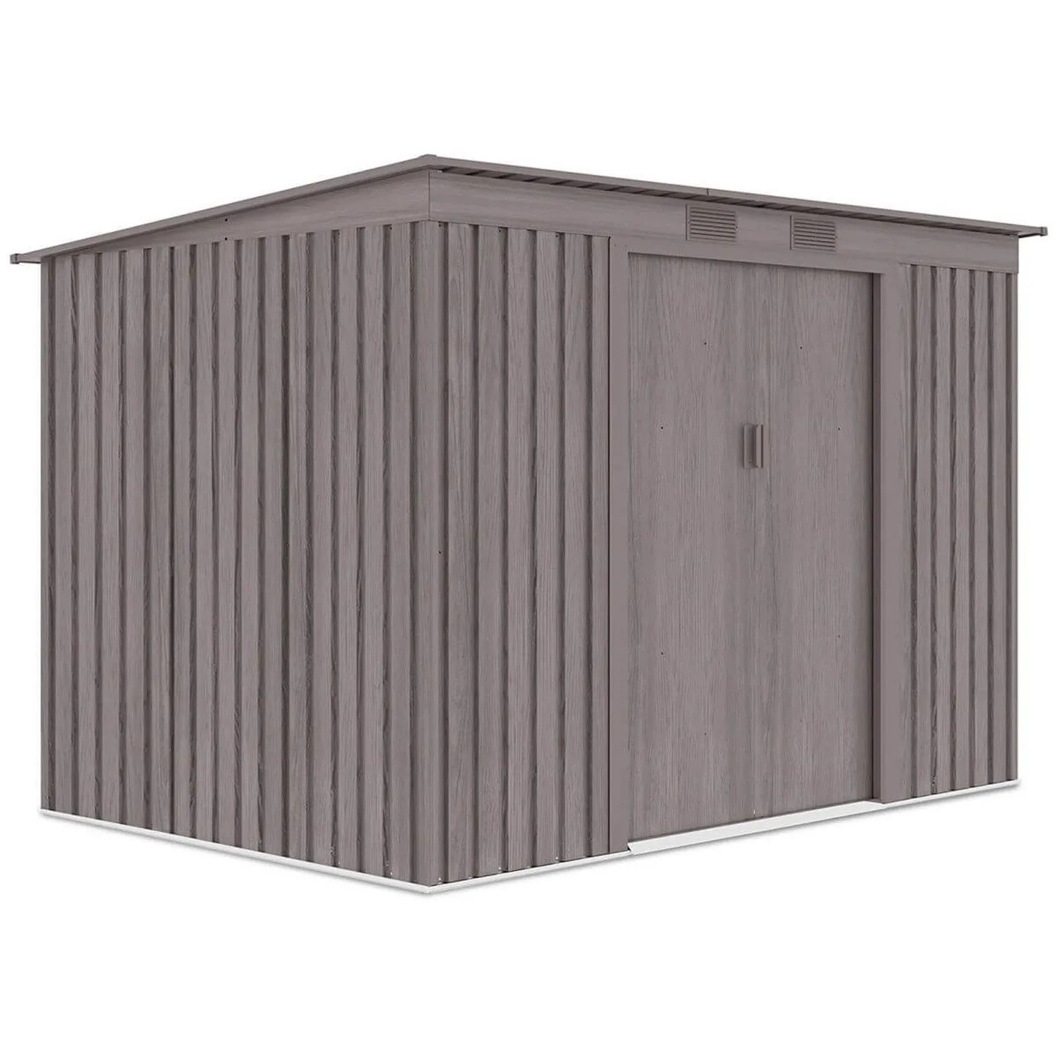 Domek ogrodowy metalowy Oregon Light Wood - 261x181 cm, wys. 176 cm