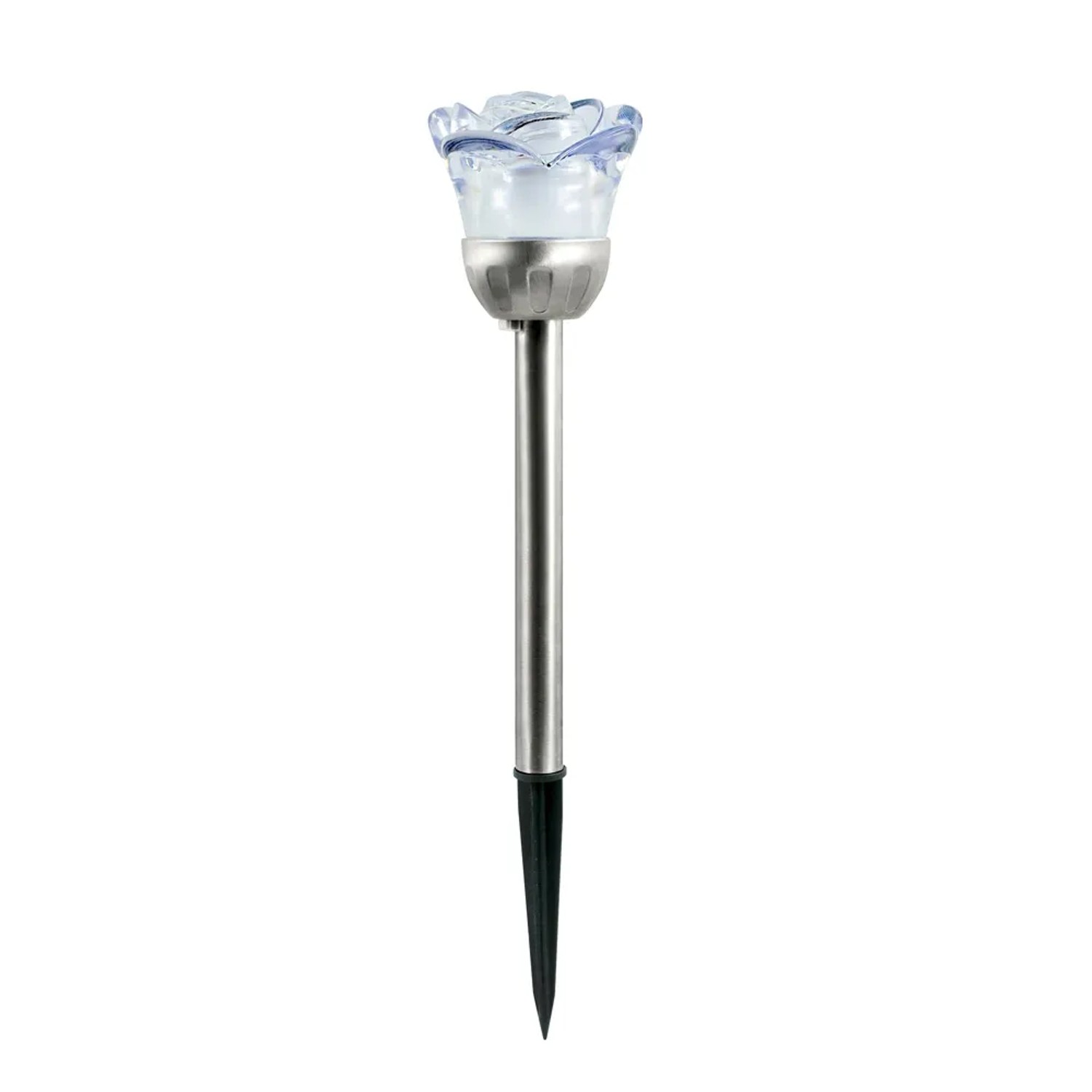 Polux Lampa solar ROSE RGB 36cm IP44 inox