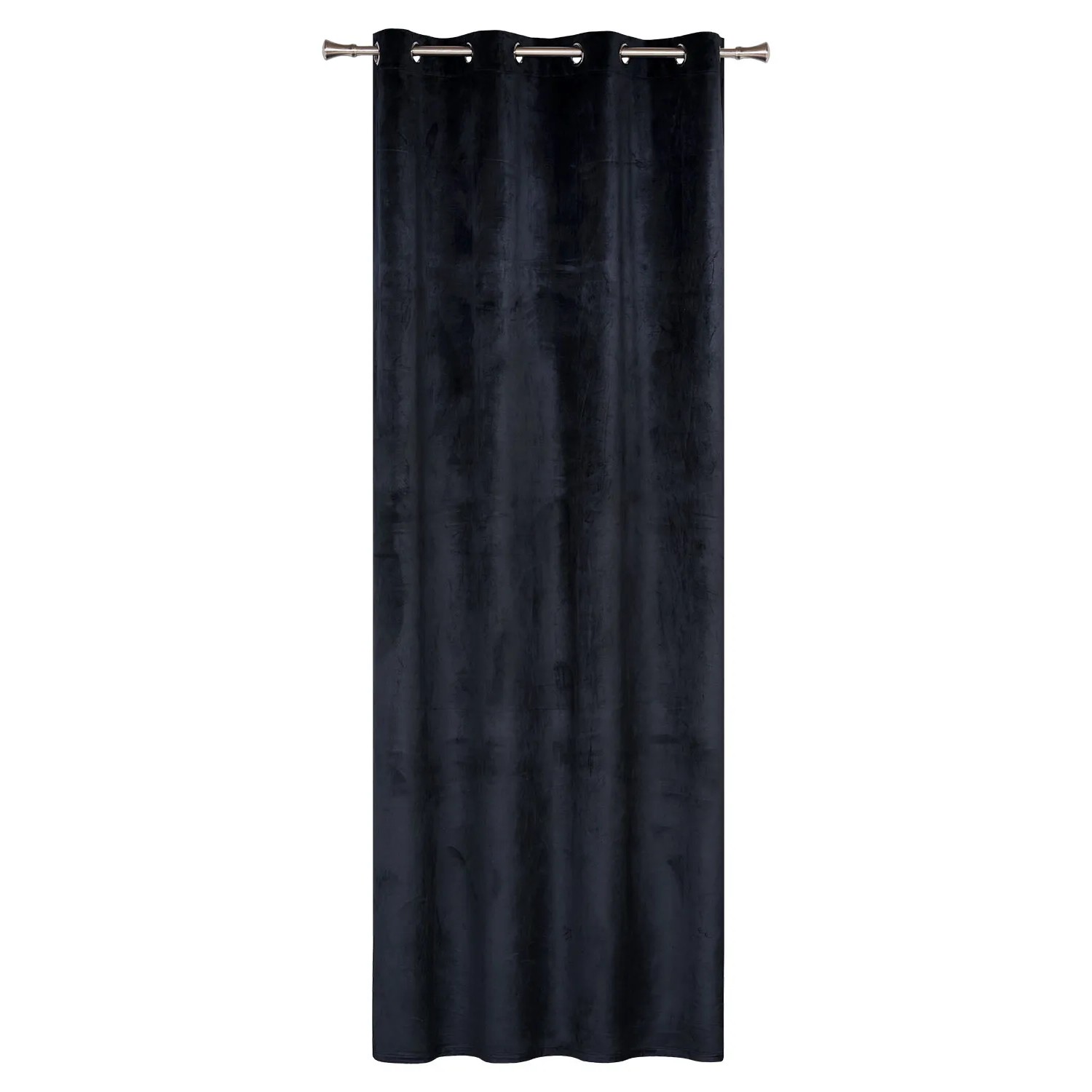 Zasłona VELVET na przelotkach 140 cm x 260 cm czarna