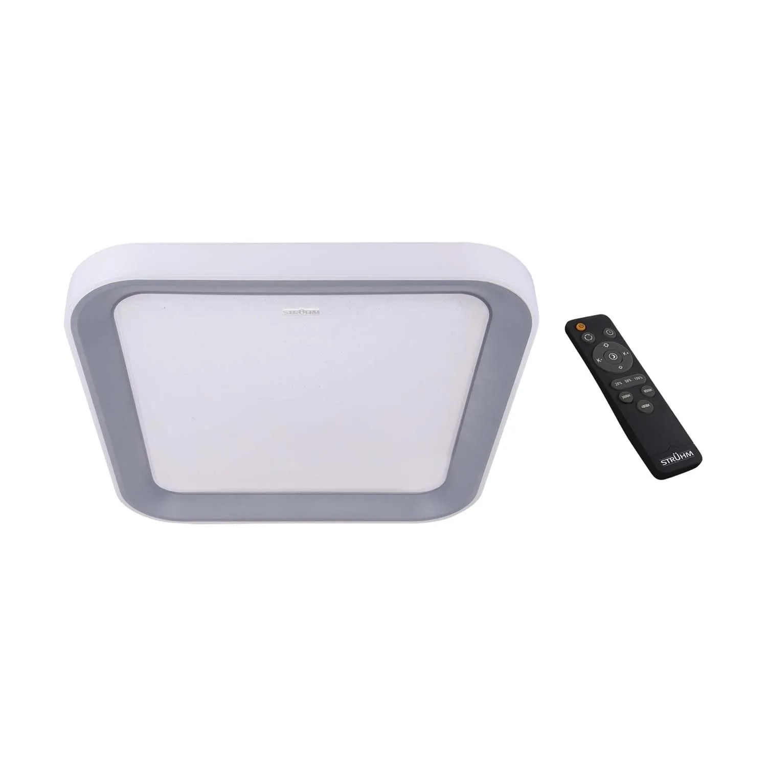 Struhm Plafon kwadr. z pilotem ARIEL LED 48W CCT 3980lm IP44 50,5x50,5cm srebrny