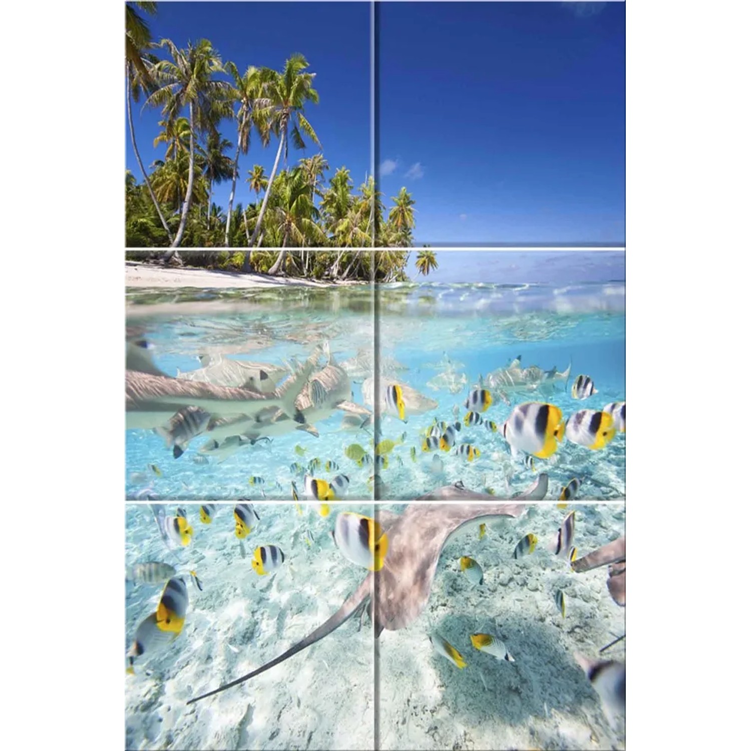 Panel Szklany Ocean 1 ESG 6-elementowy 120 x 180 cm