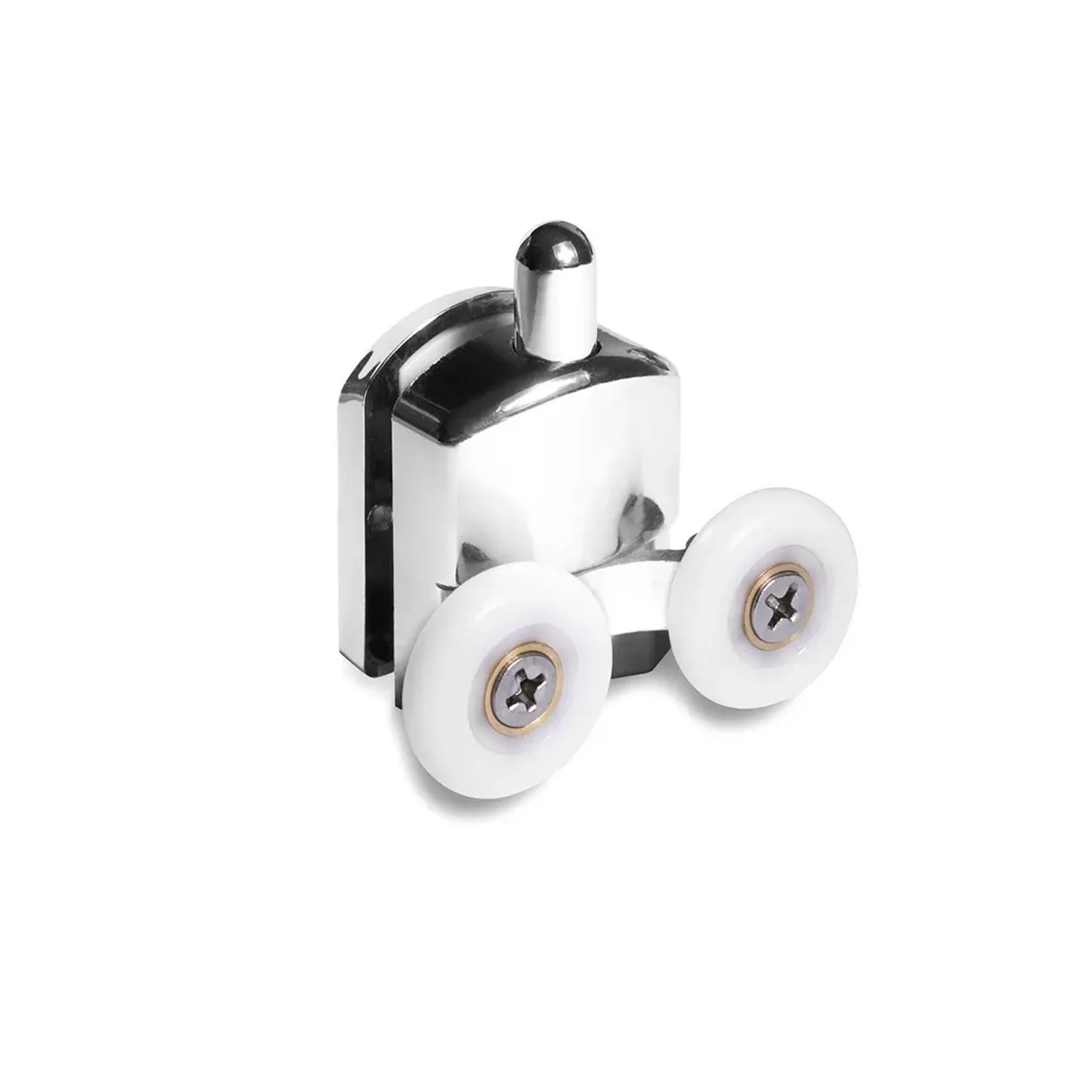 Rolki do drzwi kabiny podwójne dolne chrom 2,1 cm 2 szt
