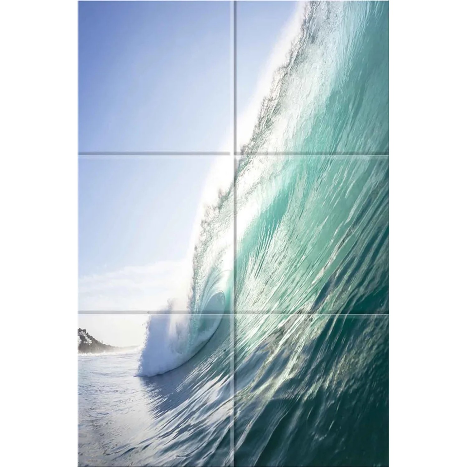 Panel Szklany Ocean 2 ESG 6-elementowy 120 x 180 cm
