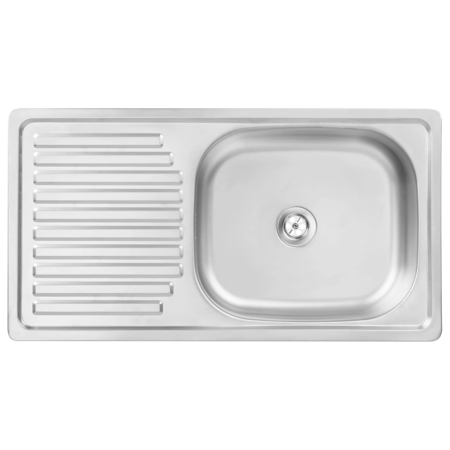 Kuchinox Zlewozmywak stalowy Amur 1-komorowy z ociekaczem 75 x 40 cm