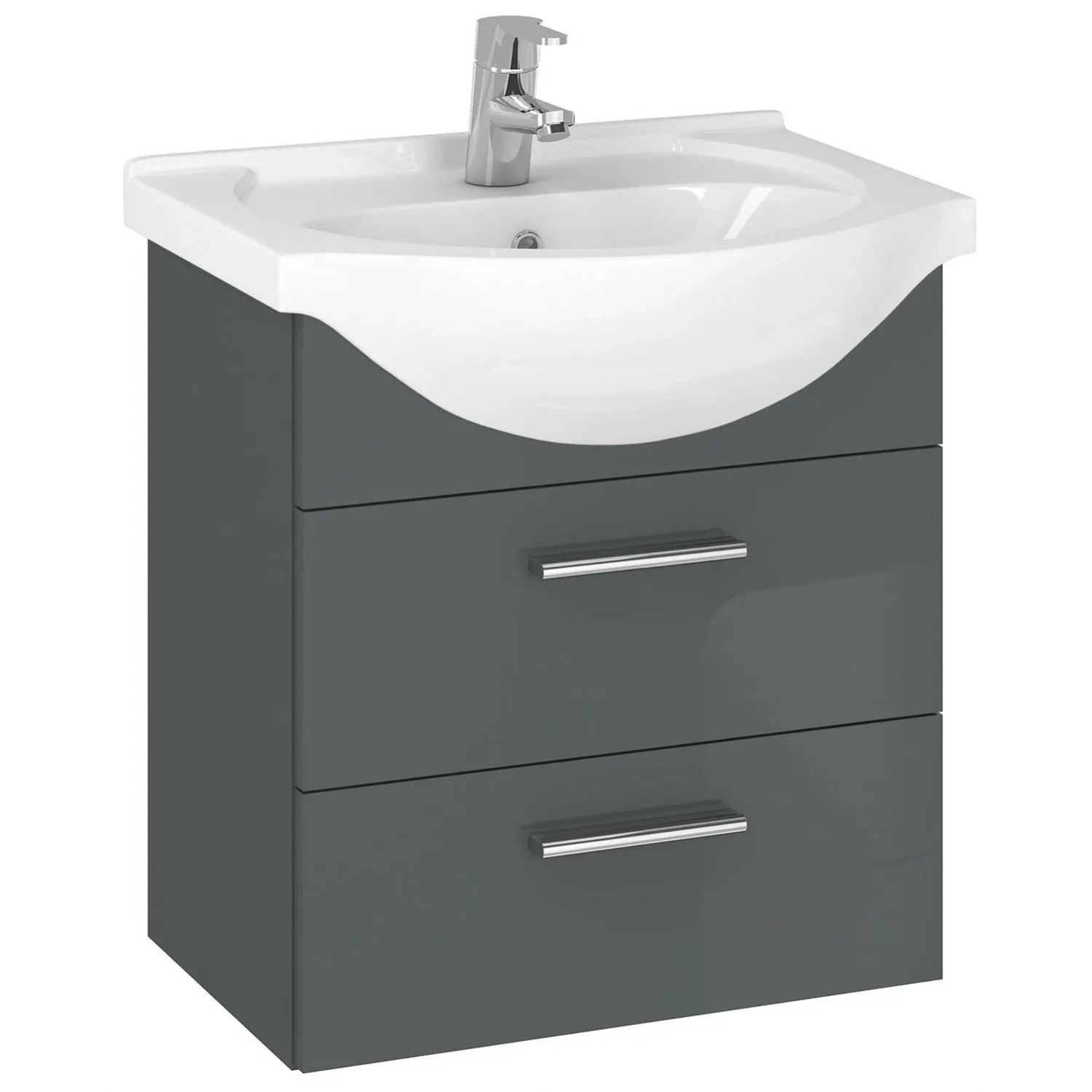 Astor Zestaw Aspen szafka i umywalka antracyt 51x55x43 cm