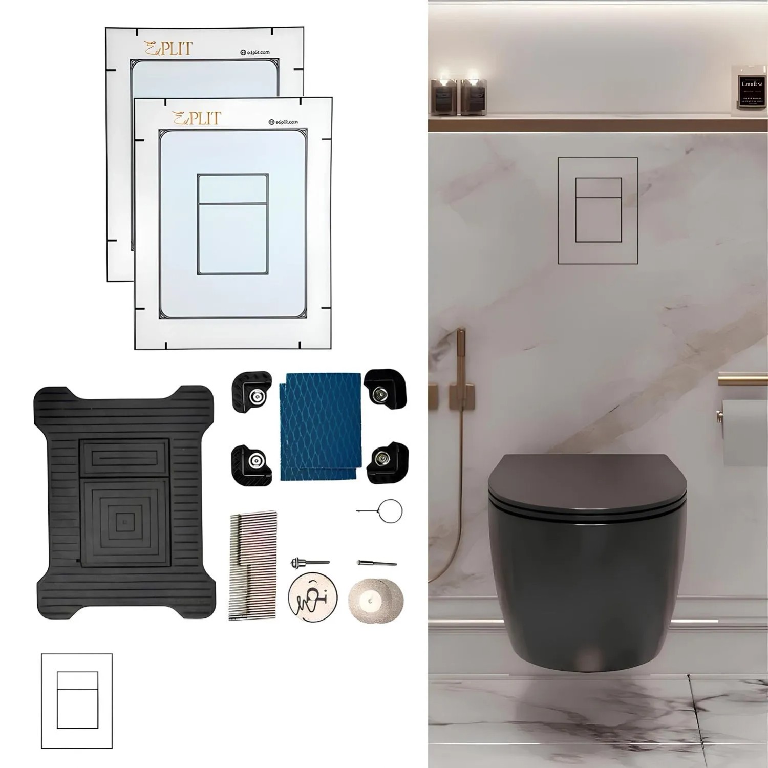 Przycisk WC ukryty czarny Grohe 15x20,5x10