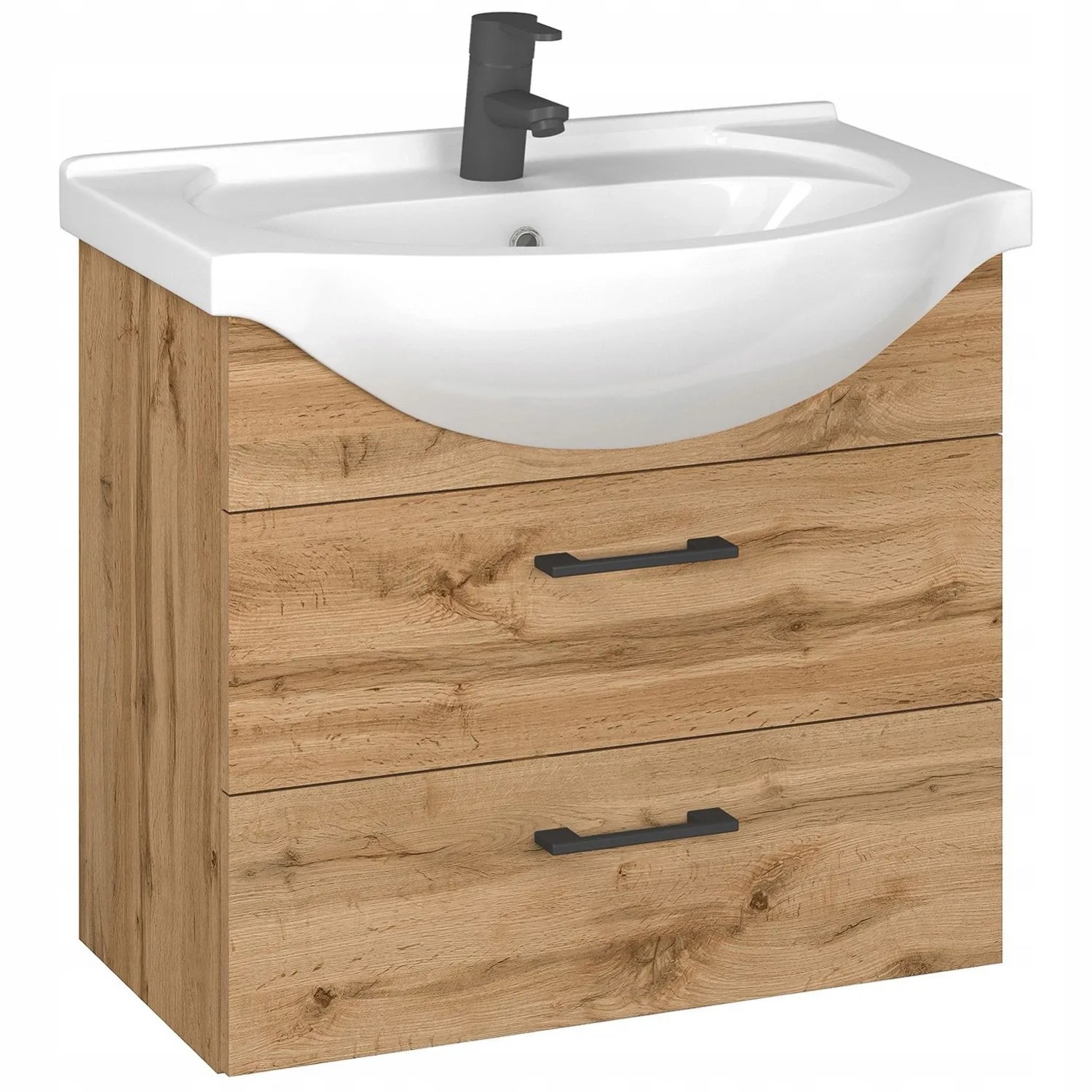 Astor Zestaw Aspen szafka i umywalka wotan czarne uchwyty 61x55x43 cm