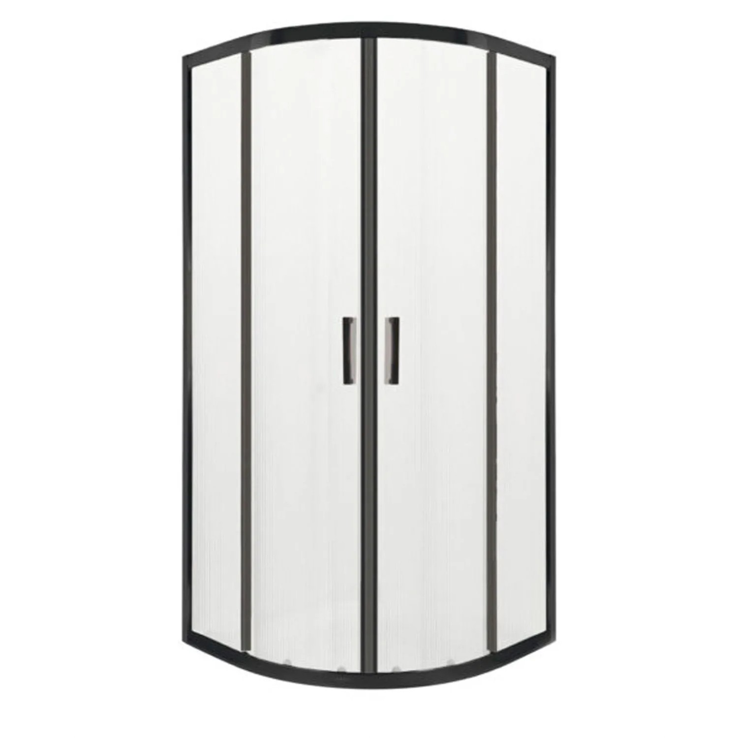 Kabina półokrągła Soho czarna ryflowana 6mm bez brodzika 190x79x79