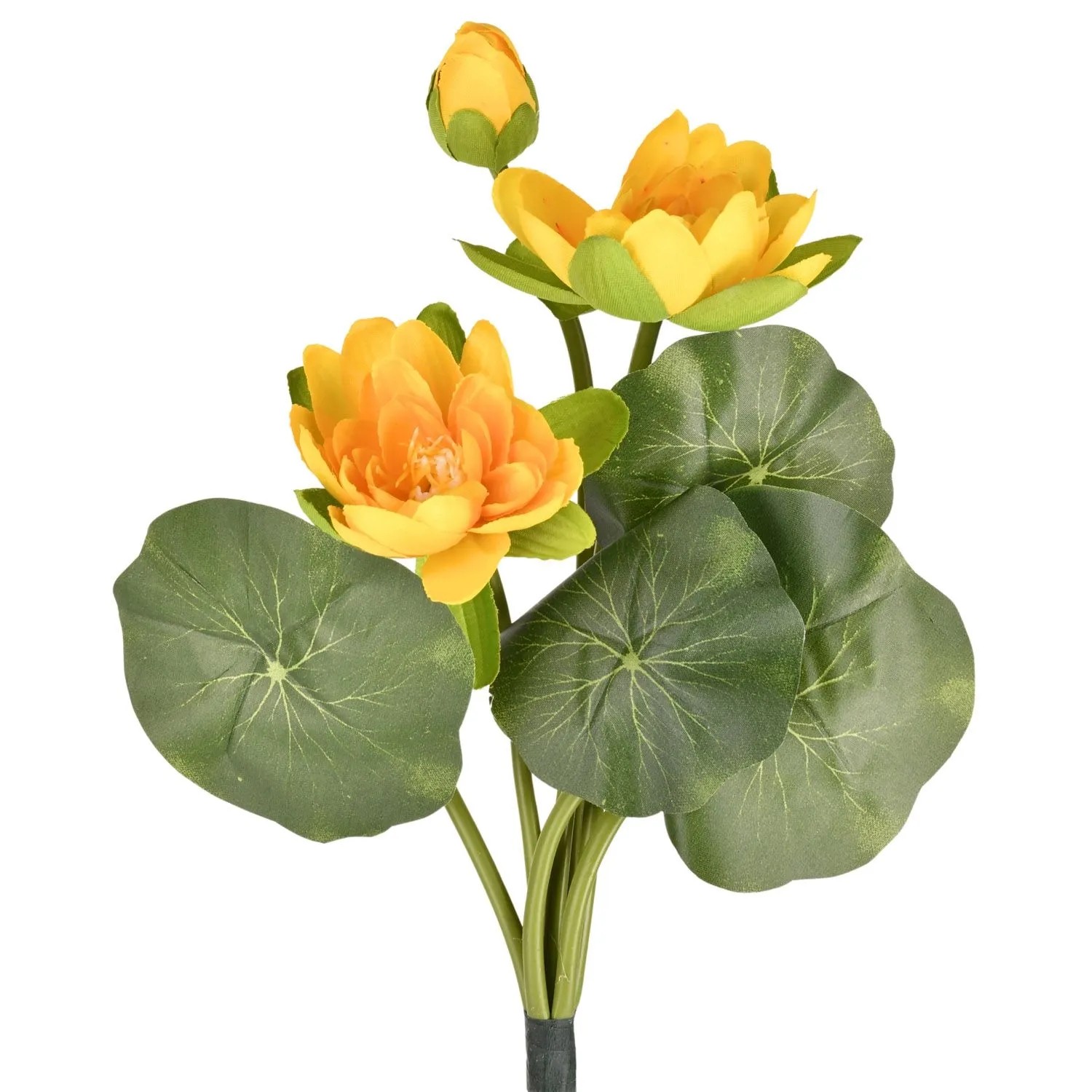 Sztuczny bukiet lotos żółty - 37 cm