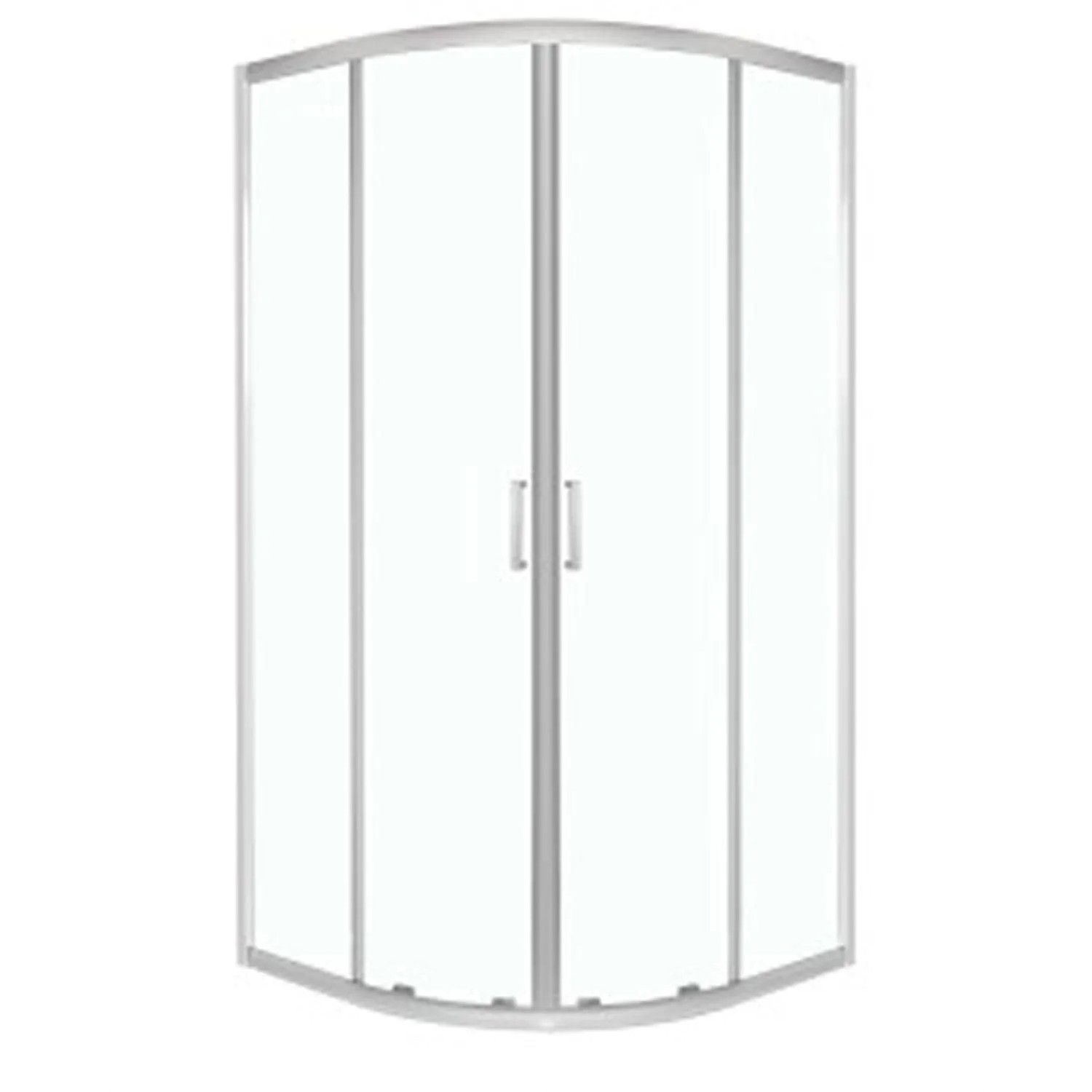 Kabina półokrągła Aruba chrom 5mm bez brodzika 185x90