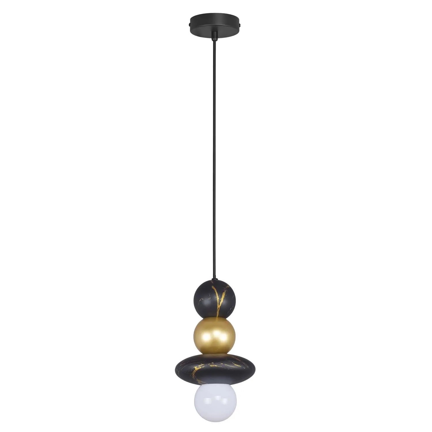 Goldlux Lampa wisząca MARBLE2 1xE27 6W czarno-złota