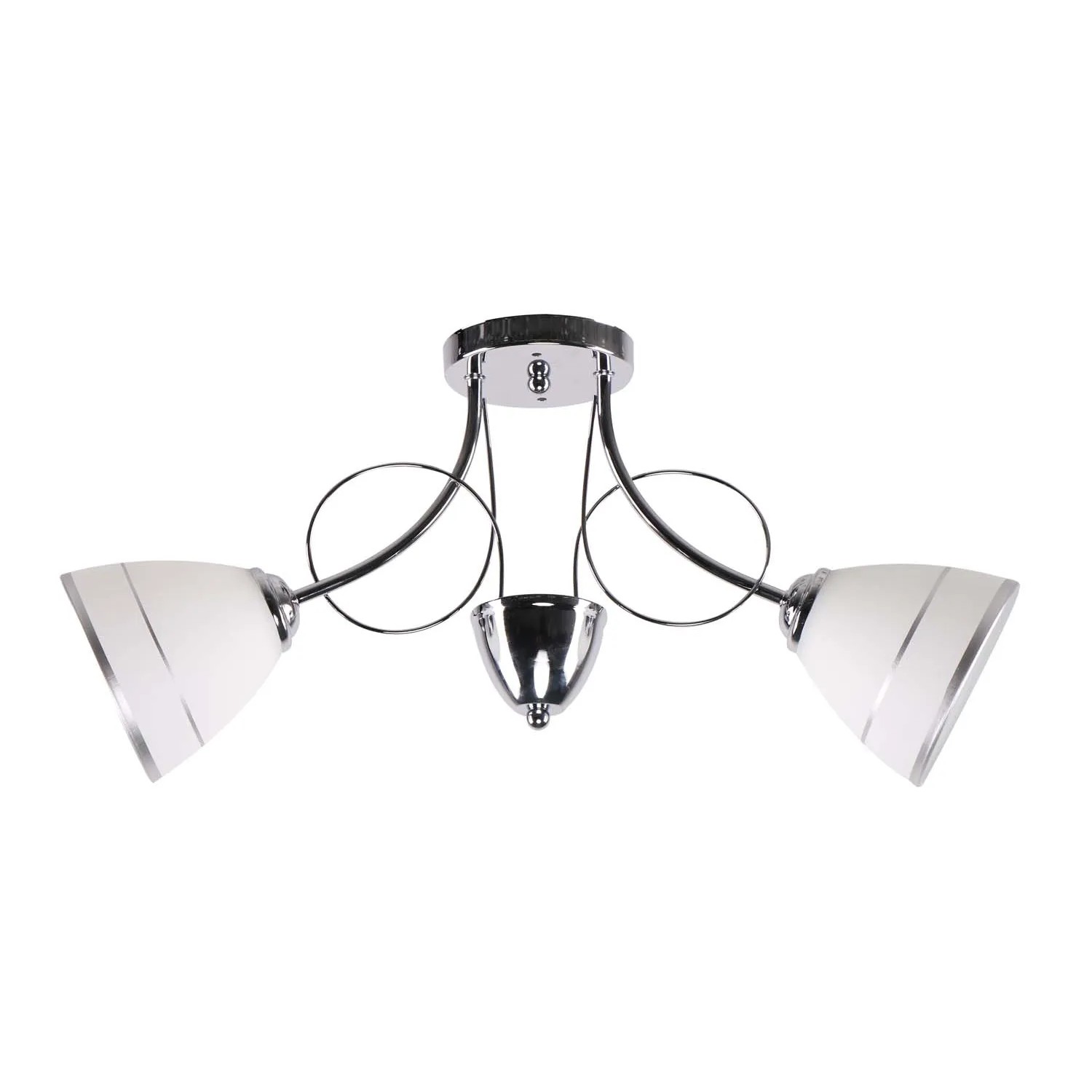 Candellux Lampa sufitowa ELOTTE 2xE27 40W biel+chrom