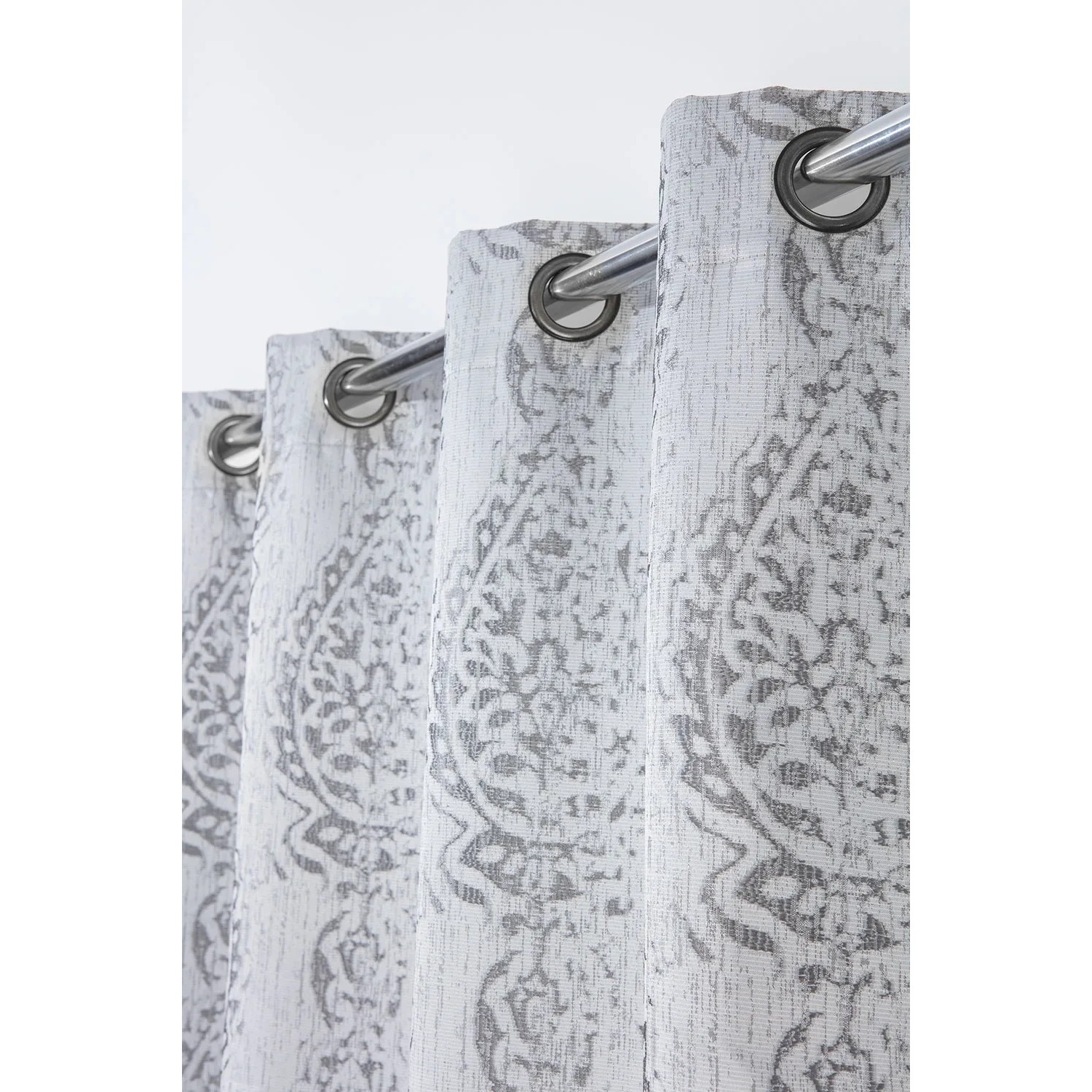 Zasłona CORALIA na przelotkach 140 cm x 280 cm szara