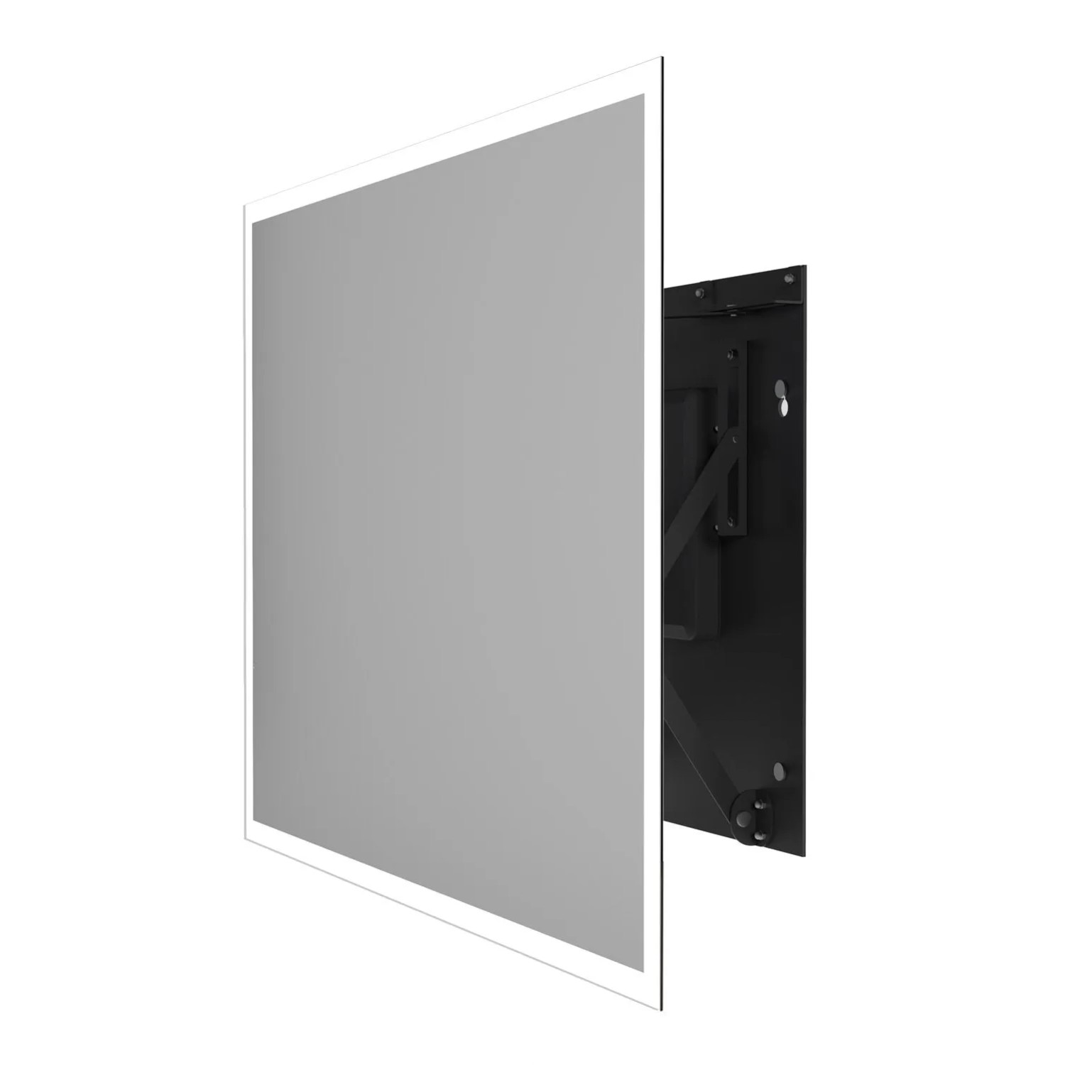 Lustro LED Style Czarne z włącznikiem automatycznym 80x60cm