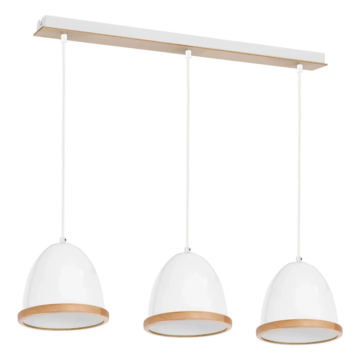 MiLAGRO Lampa wisząca Studio 3x15W LED E27 cm biała