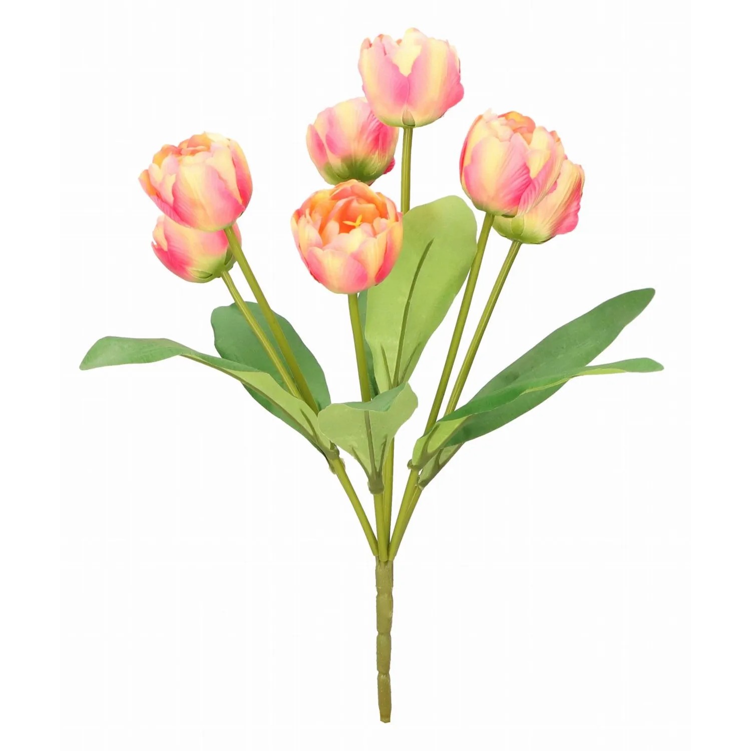 Sztuczne bukiet tulipan jasny róż - 41 cm