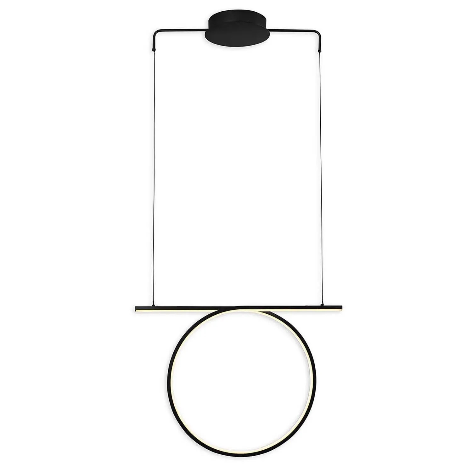 Goldlux Lampa wisząca LED ODETTA 30W 4000K 3750lm 56 cm czarna