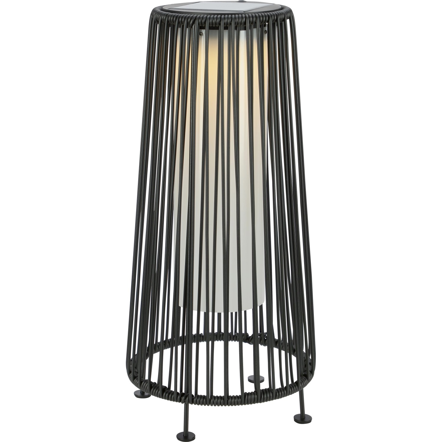Lampa solarna stojąca AVIANO kosz wys. 45 cm IP44 czarna