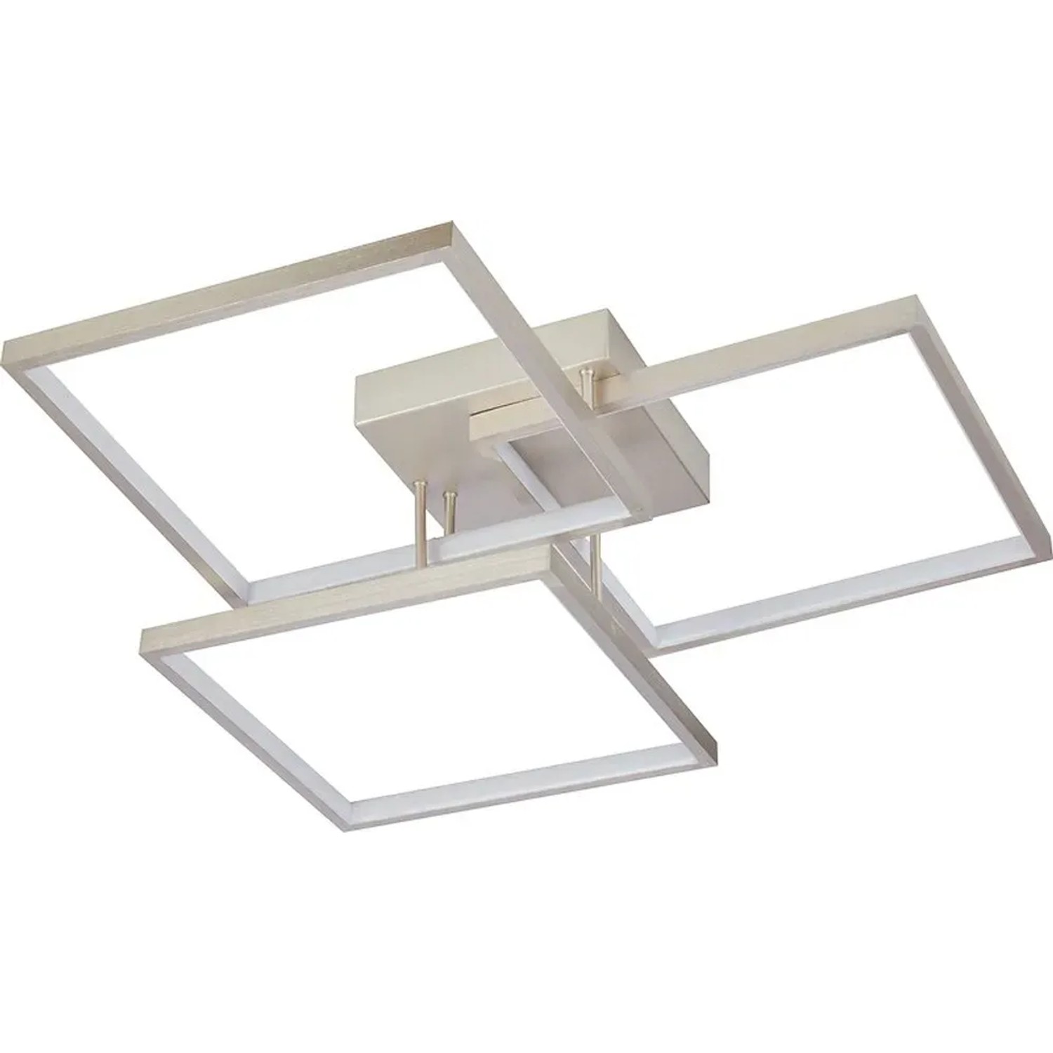 Plafon LED KWADRATY nikiel 58 cm x 13 cm 41W 3000K 1980 lm