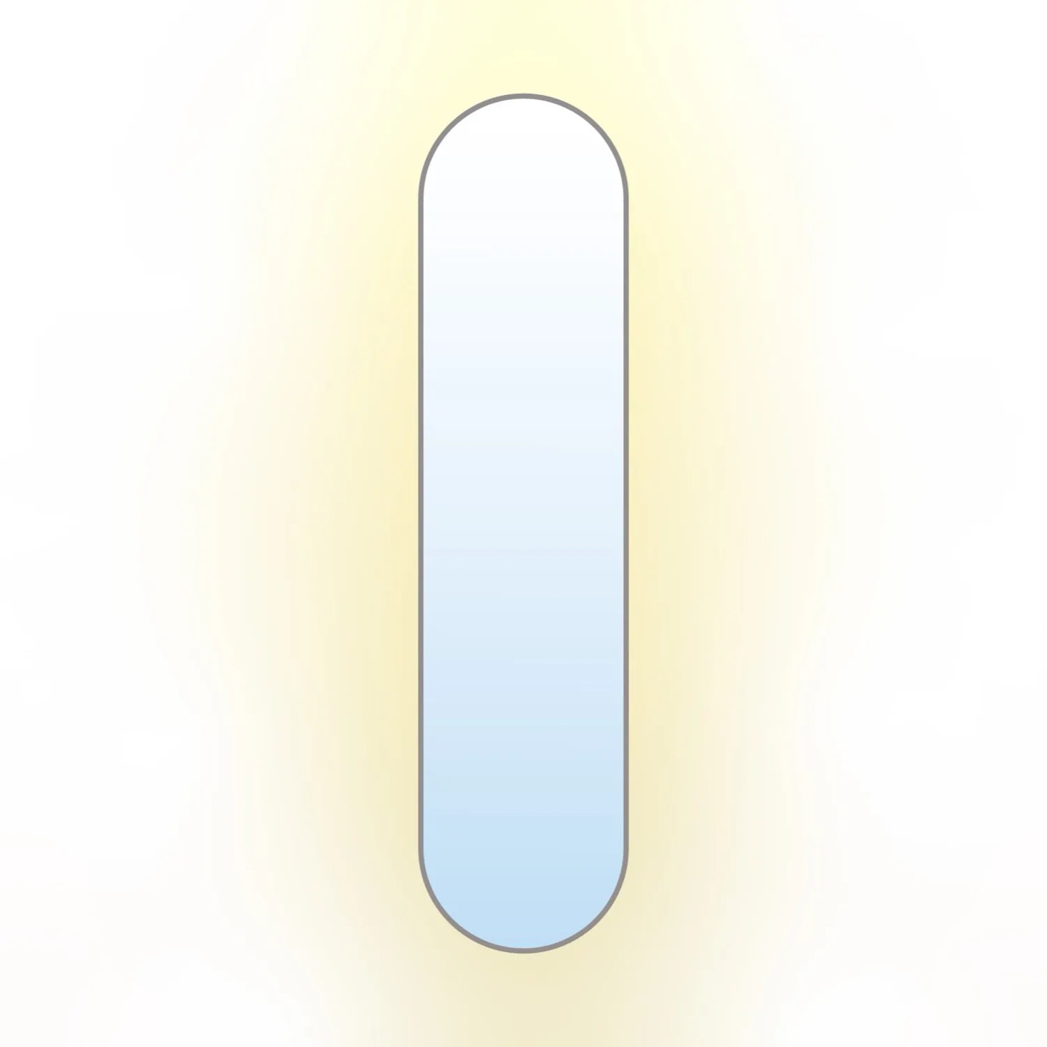 Lustro LED Pastille Srebrne Ciepłe 155x40