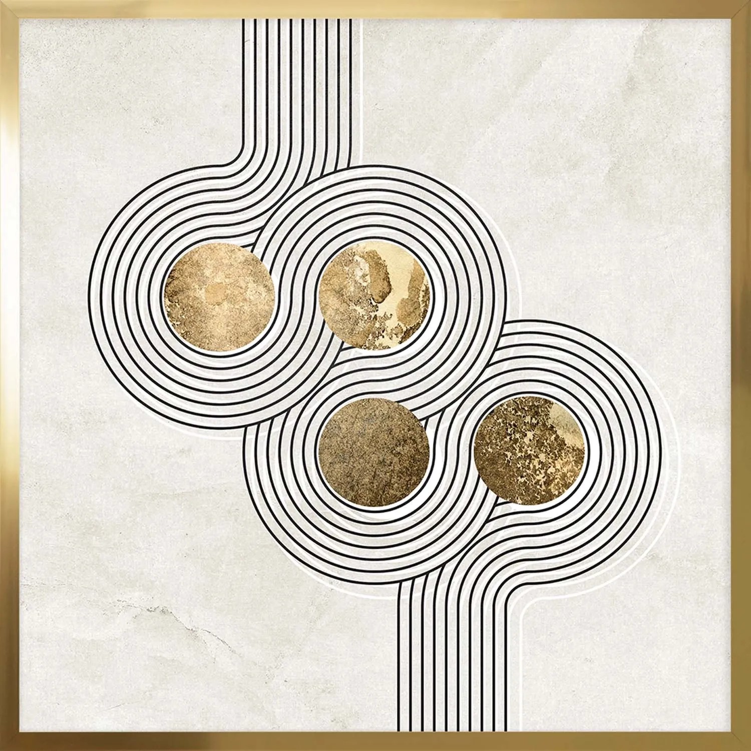 ARS LONGA Obraz CIRCLE FROM LINES no.2 73 x 73 cm