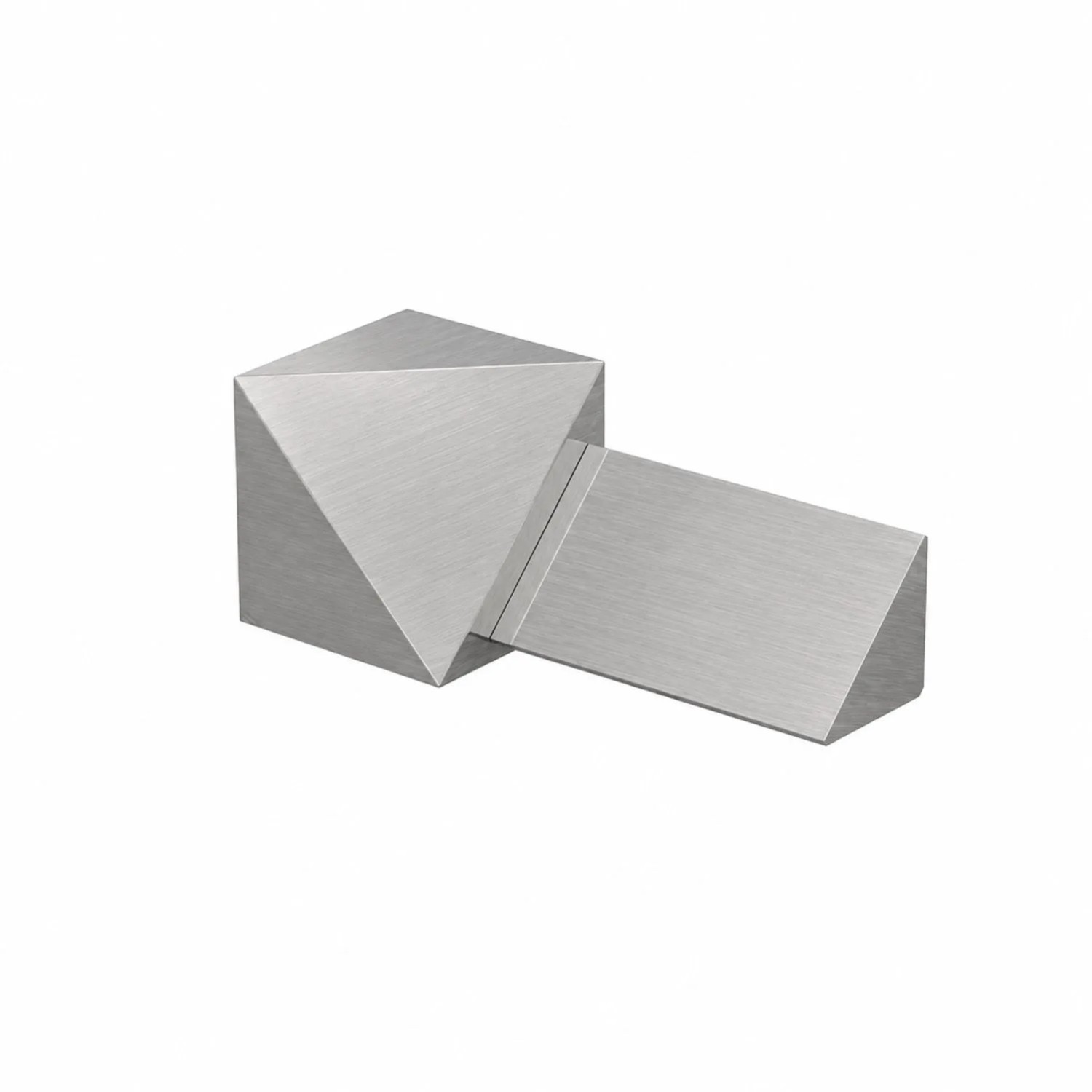 Eviso Narożnik wewnętrzny trójkątny srebrny szczotkowany 10 mm 2 szt.