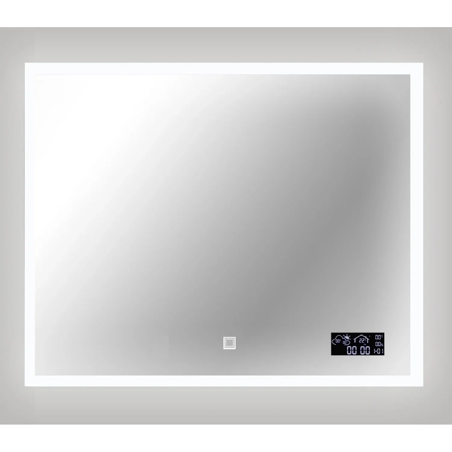 Lustro z LED Smart Line srebrna rama 65x80