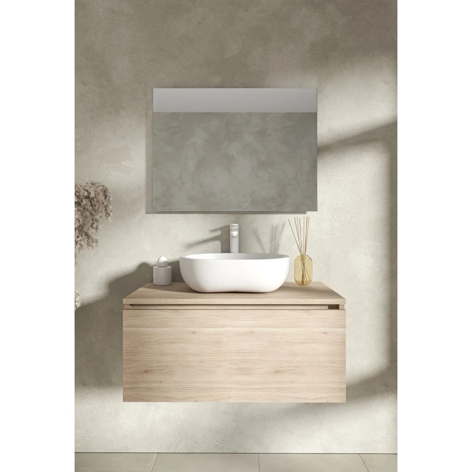 Lustro Form Czarne 80x60cm
