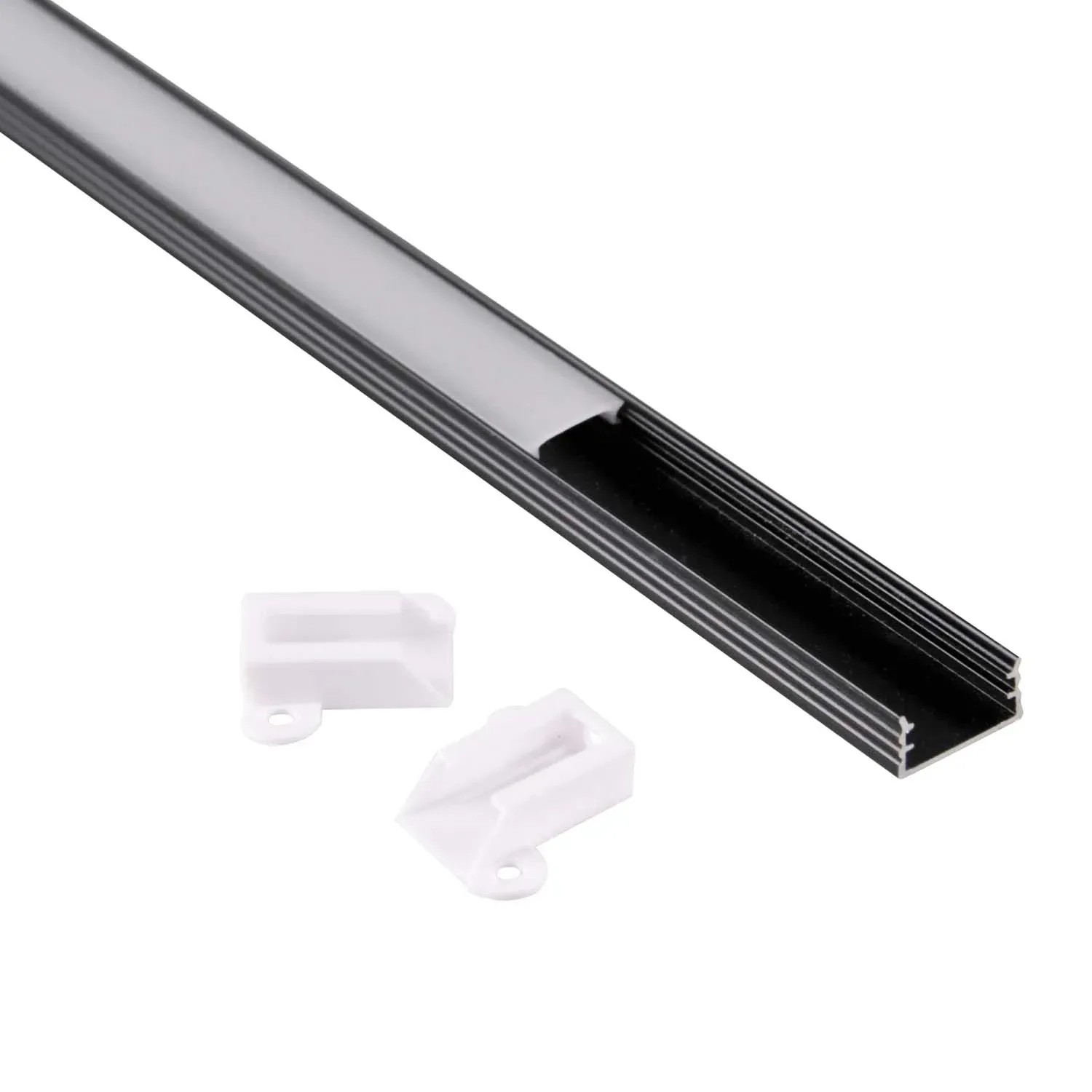 Polux Profil aluminiowy natynkowy czarny 2 m